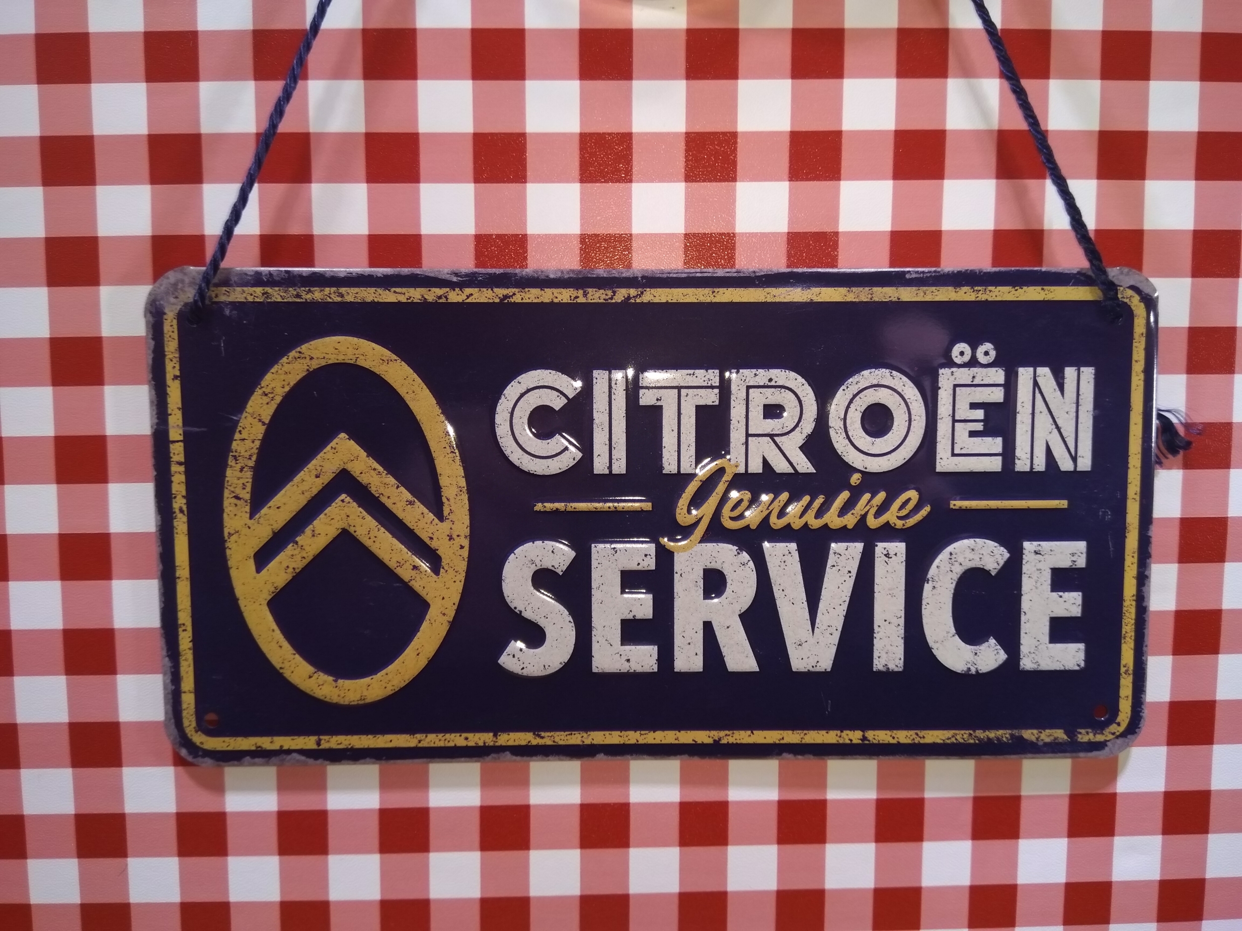 plaque métal à suspendre citroen