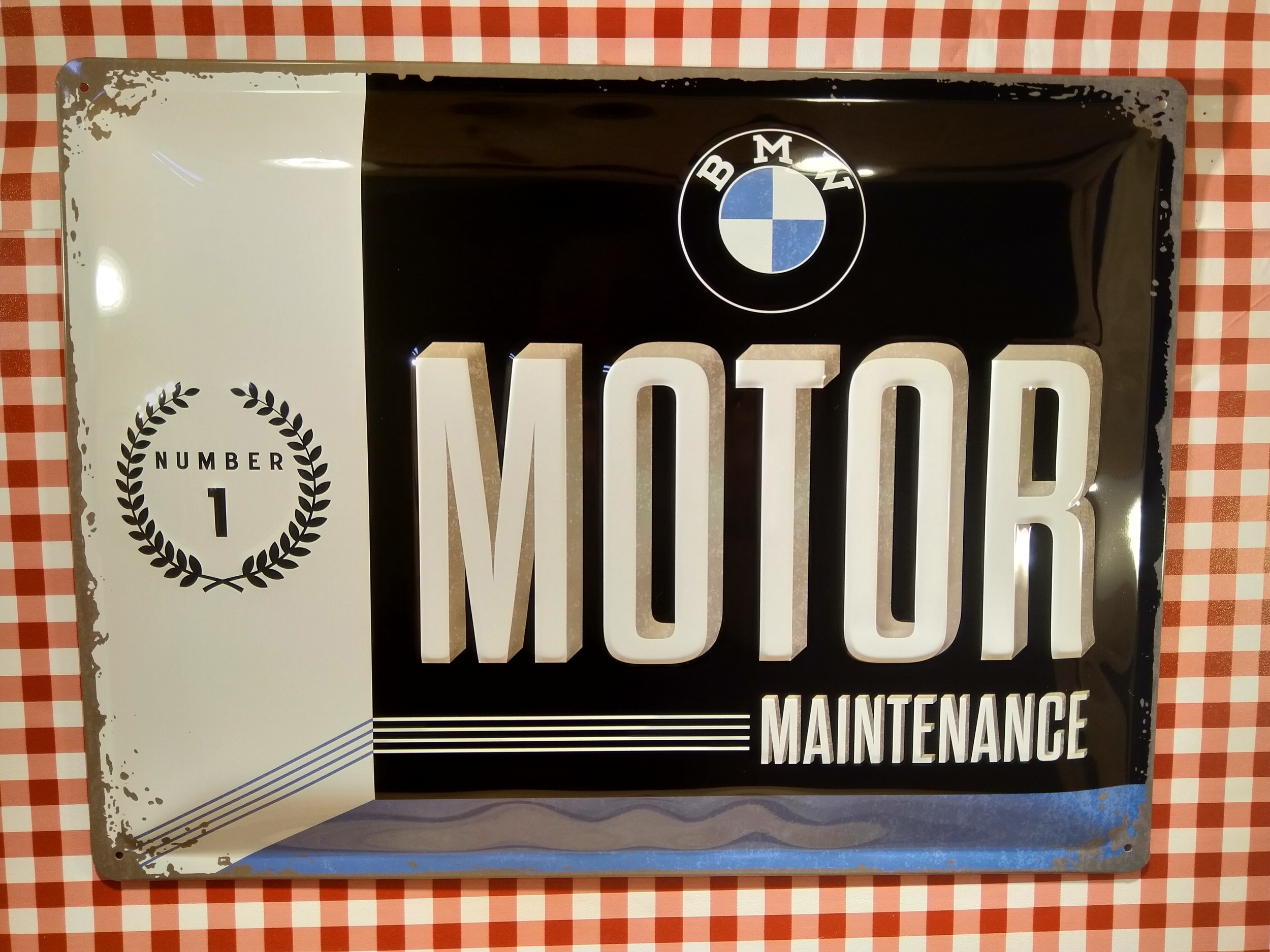 plaque publicitaire rétro bmw motor