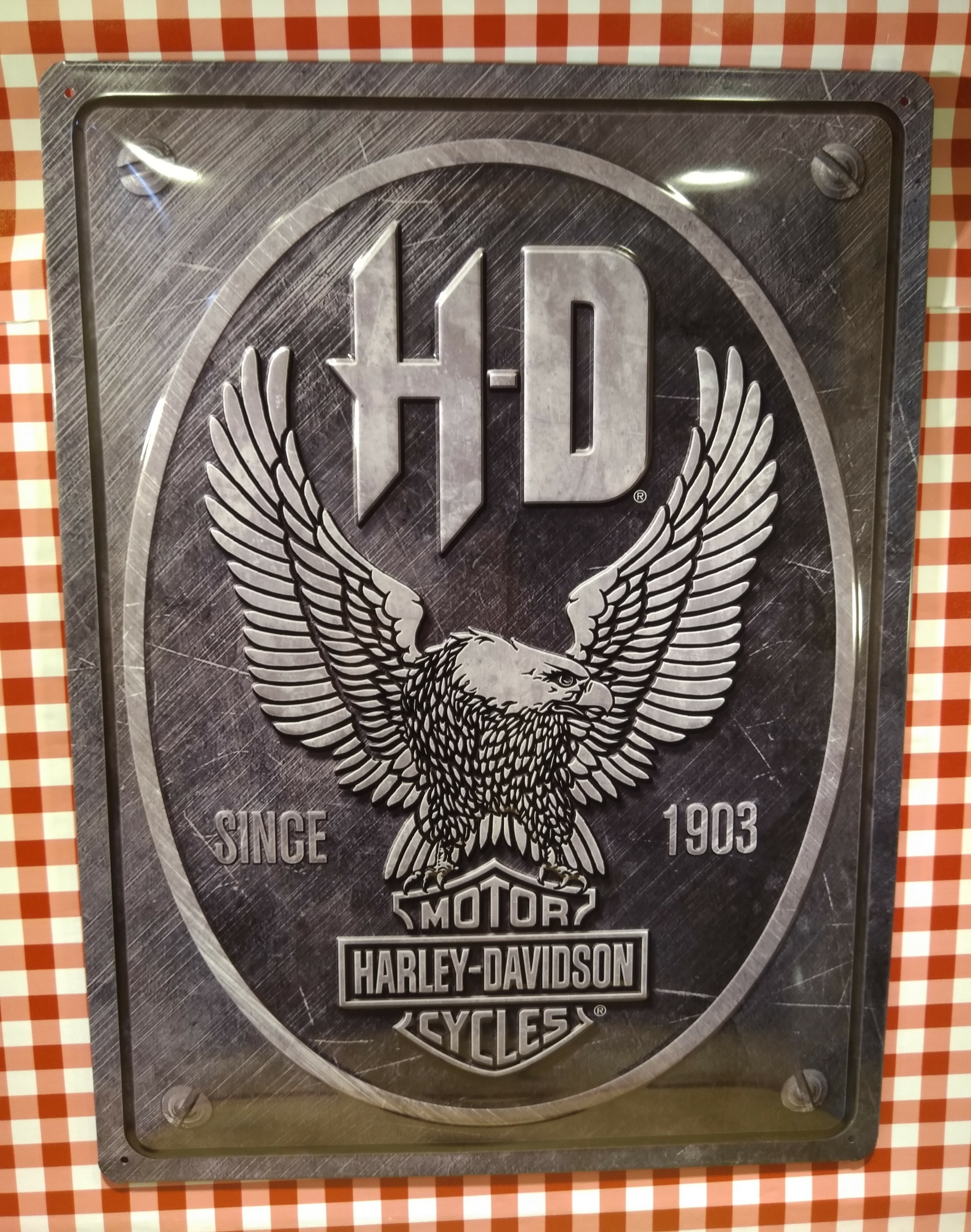 plaque murale déco harley davidson
