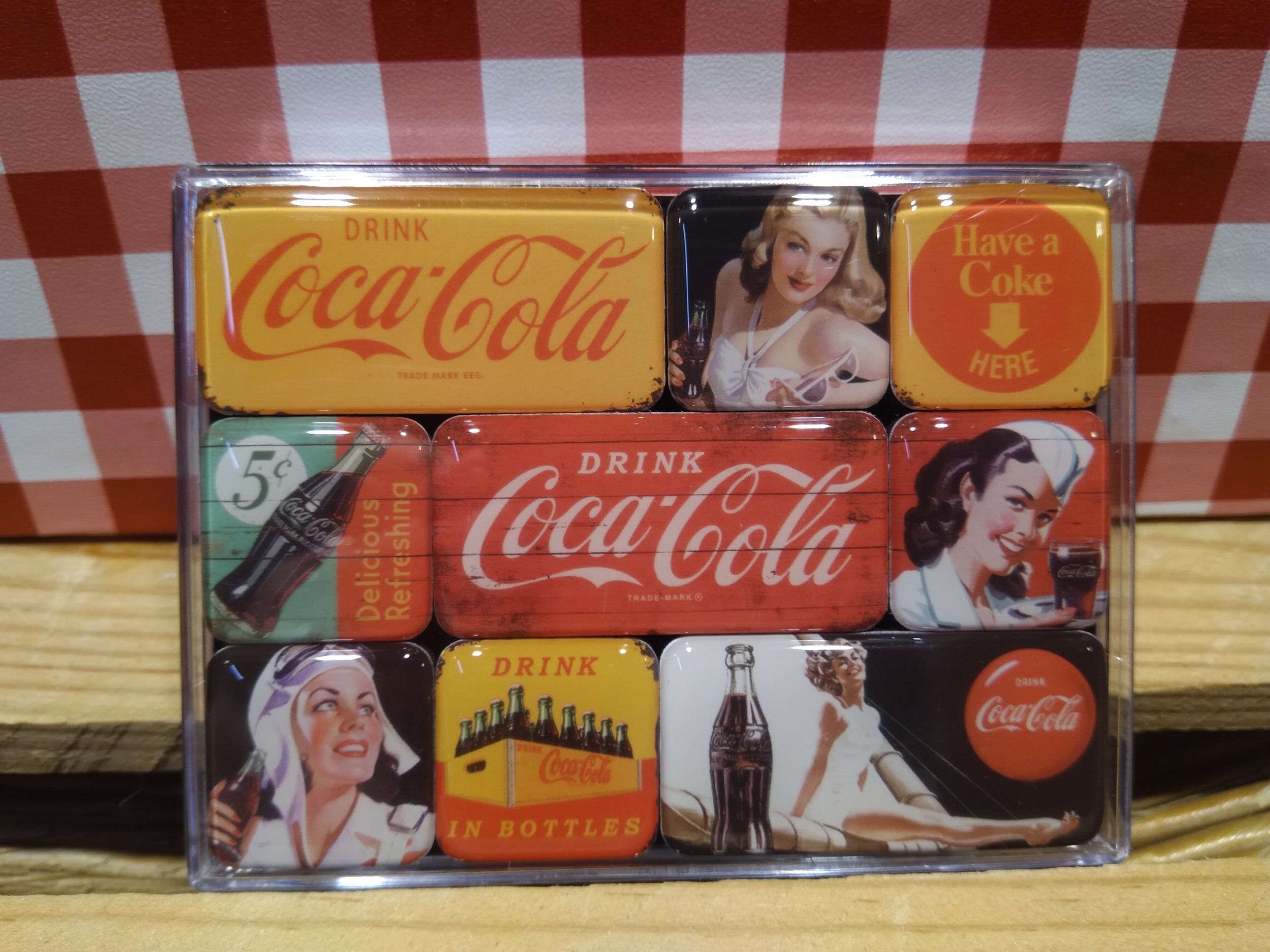 coffret magnet aimant vintage coca-cola