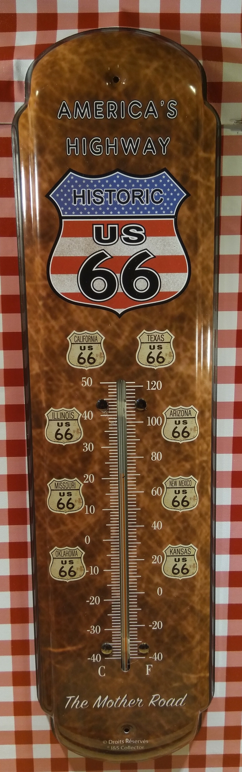 thermomètre xl déco route 66