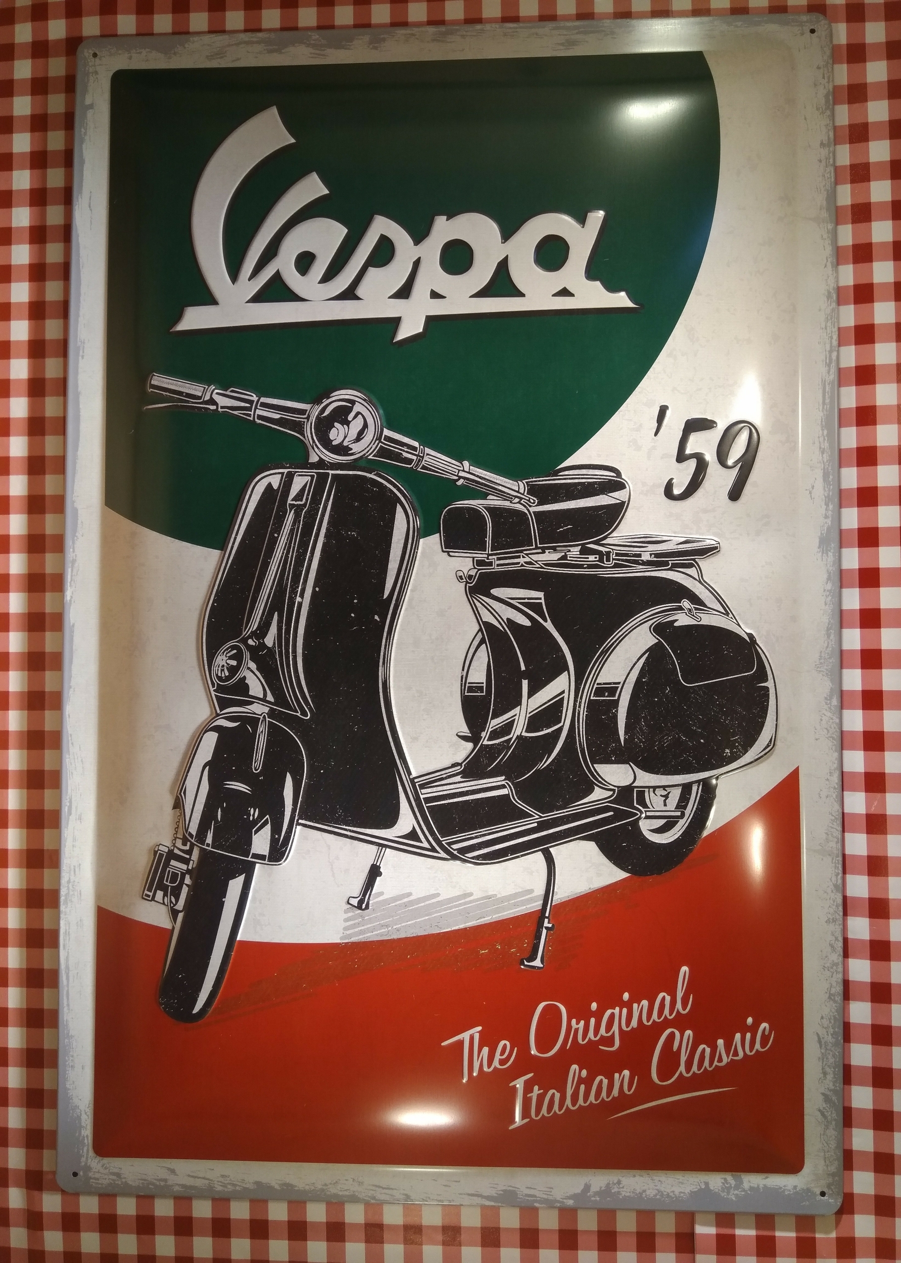 plaque murale déco rétro vespa scooter