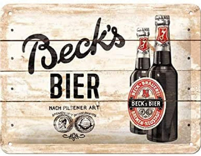 Plaque publicitaire bière Beck\'s 20x15
