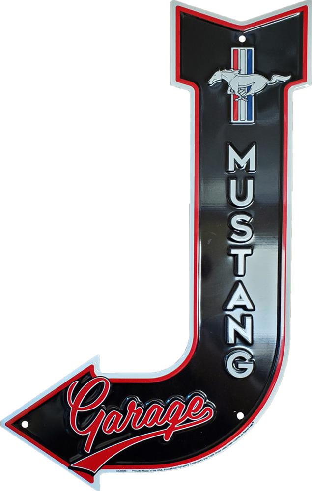 Plaque flèche Ford Mustang garage 45x29