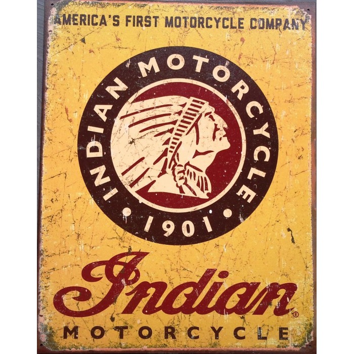 Plaque métal Indian motorcycles 30x40