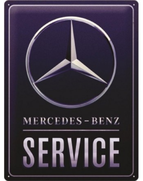 Plaque métal Mercedes Service 30x40