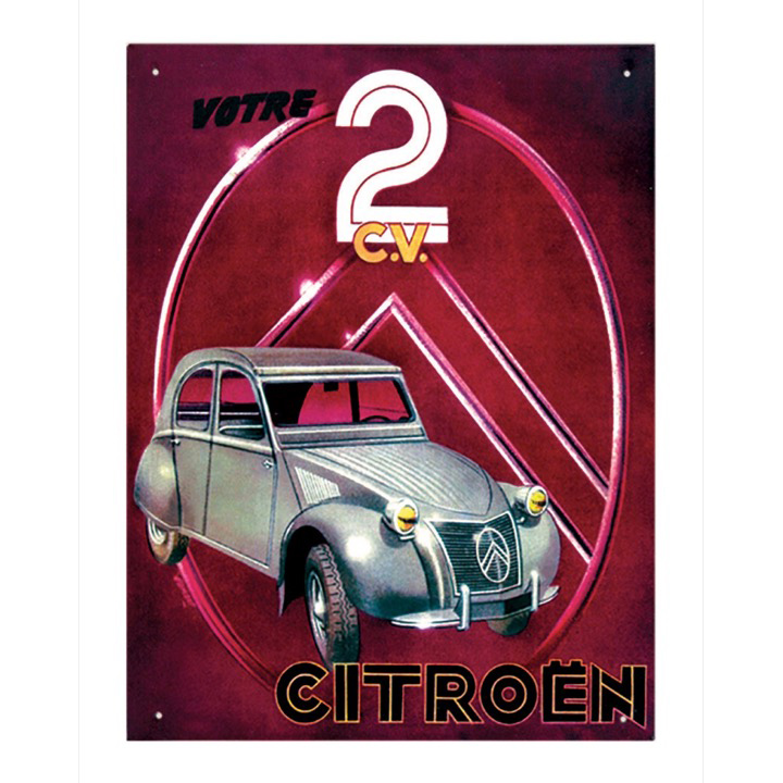 plaque-publicitaire-citroen-2cv