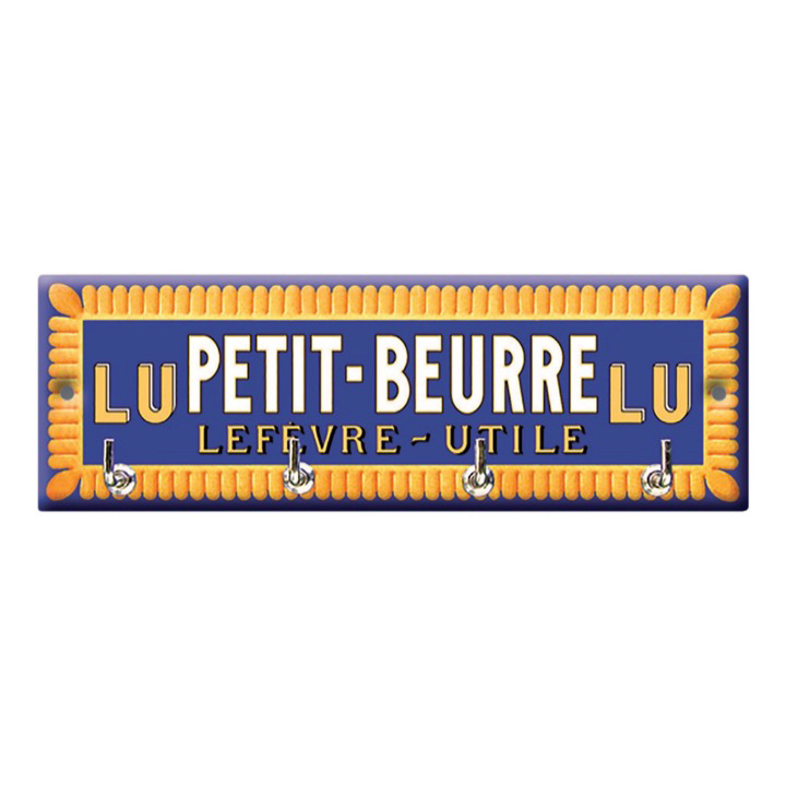 Plaque émaillée Ancienne PETIT-BEURRE LU – Déco Métal Pub Vintage