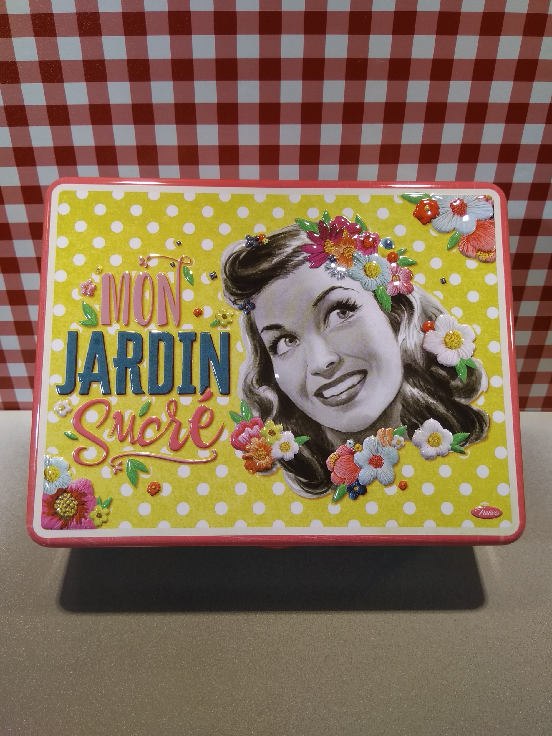boite métal pin-up rétro vintage dosettes thé
