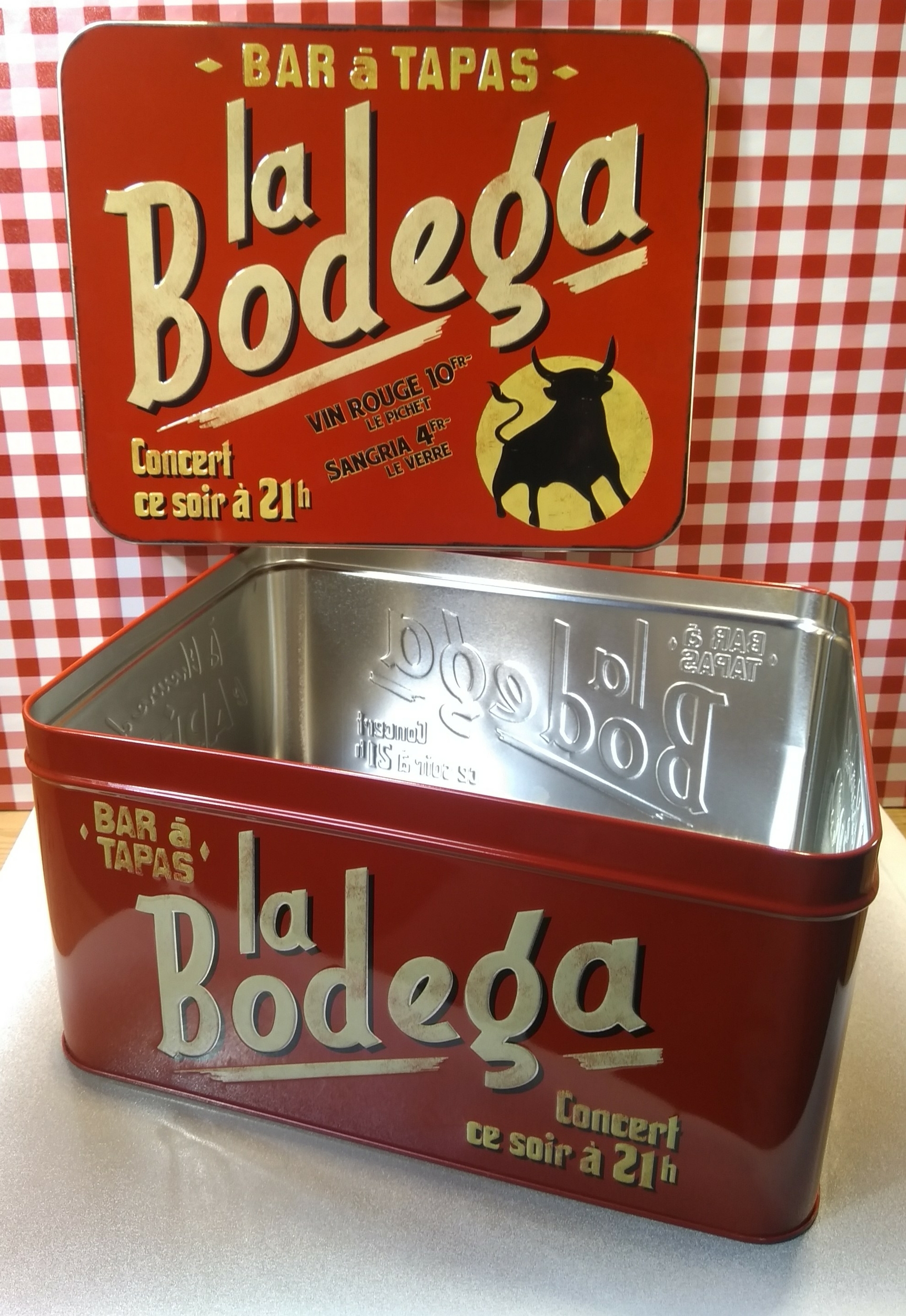 boite métal déco la bodega publcitaire