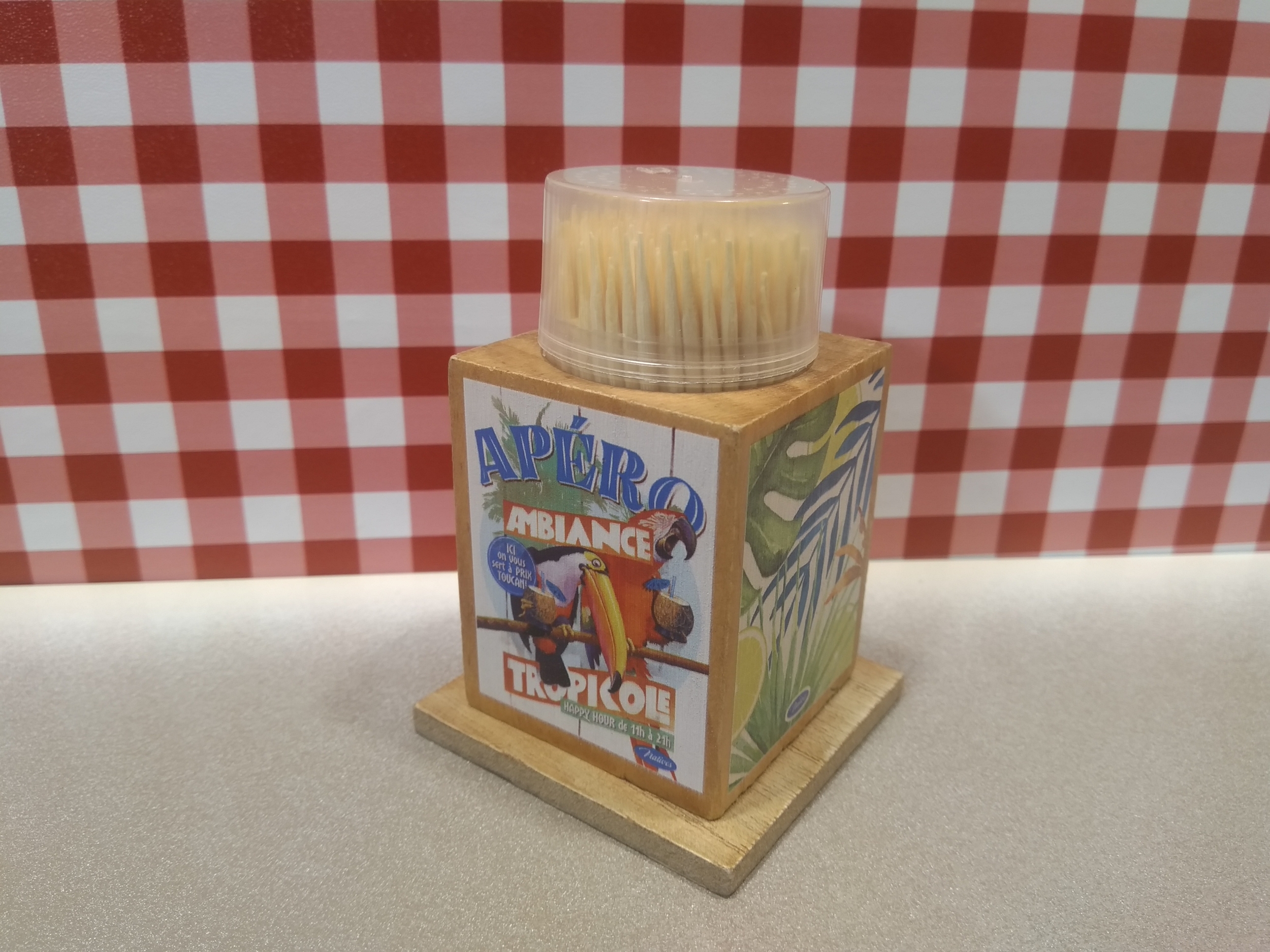 boite à cures dents apéro tropicole rétro vintage