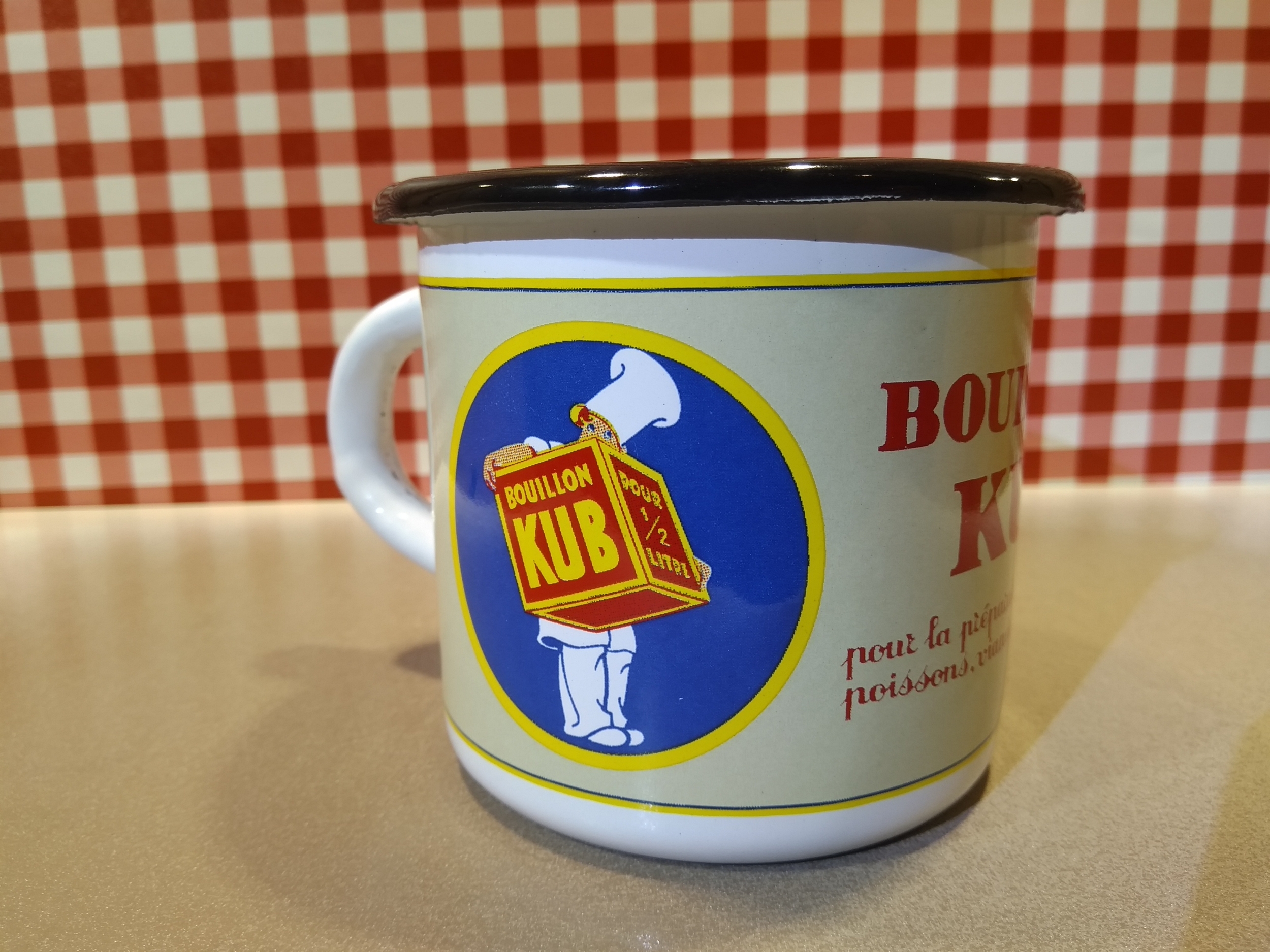 tasse émaillée bouillon kub