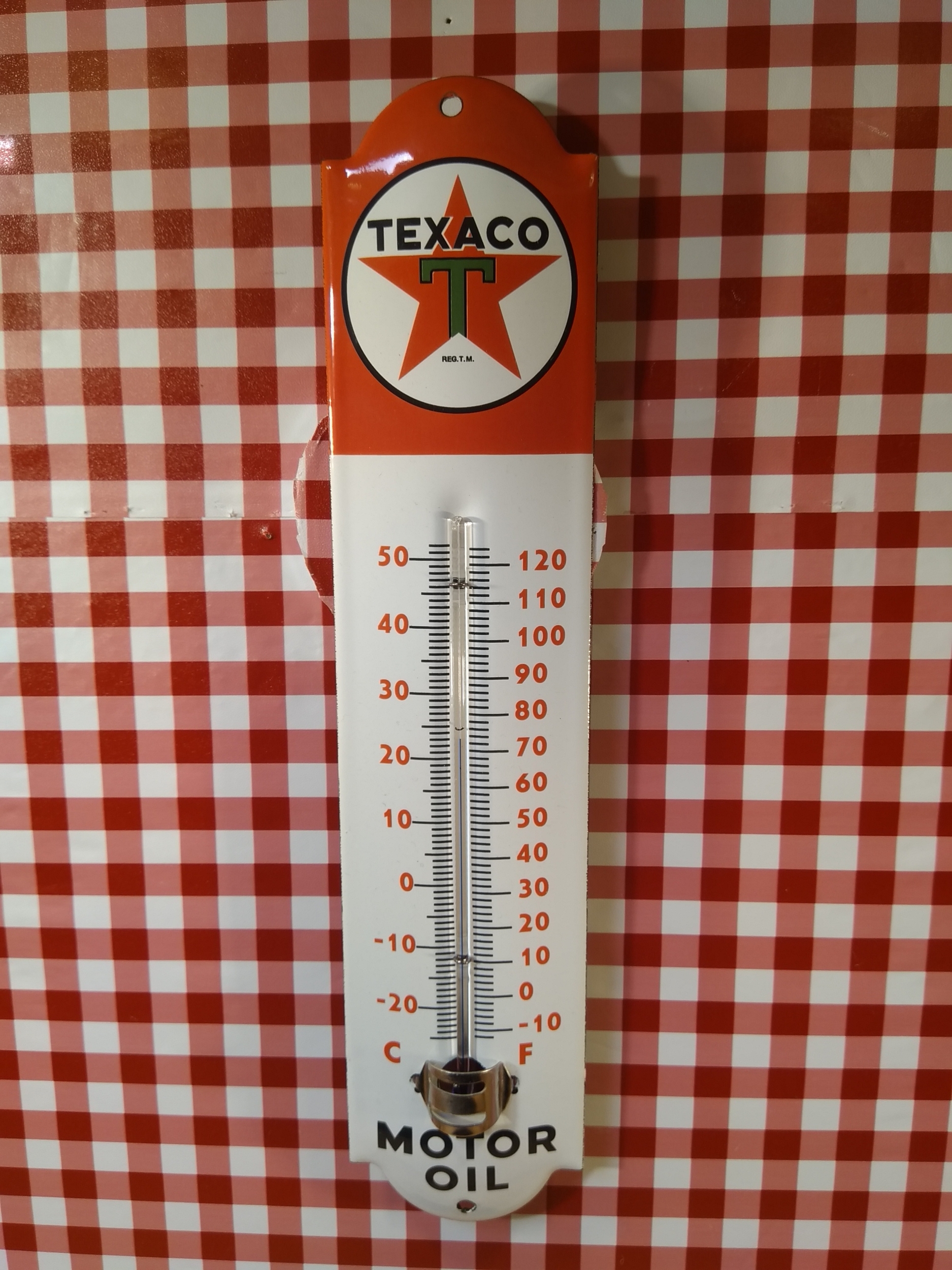 thermomètre émaillé texaco