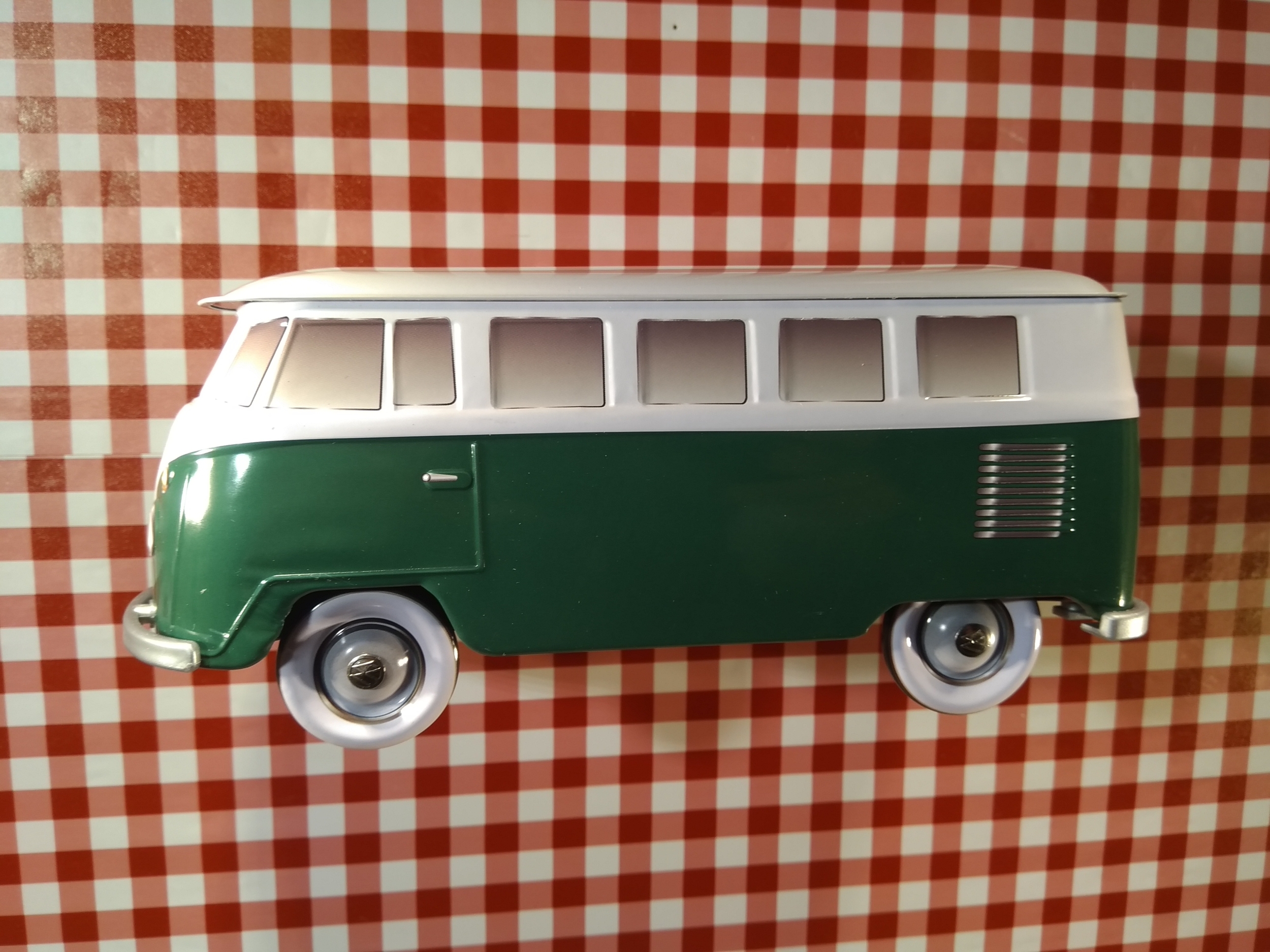 boite vintage vw combi vert