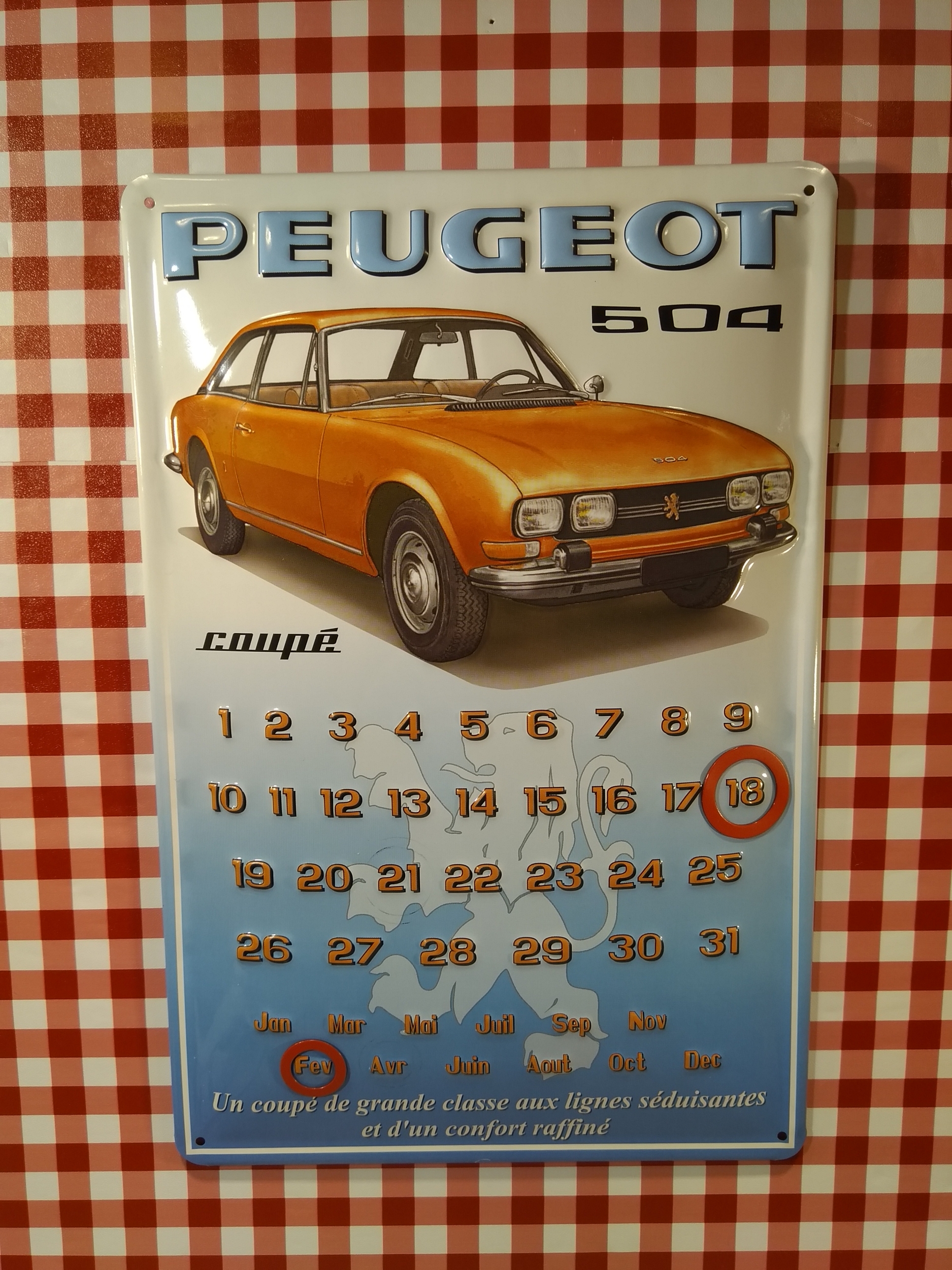 calendrier perpétuel peugeot 504