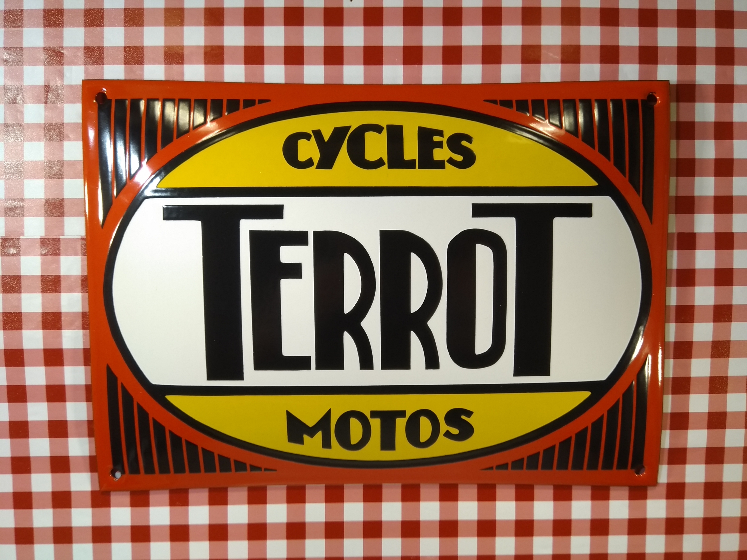 plaque émaillée moto terrot