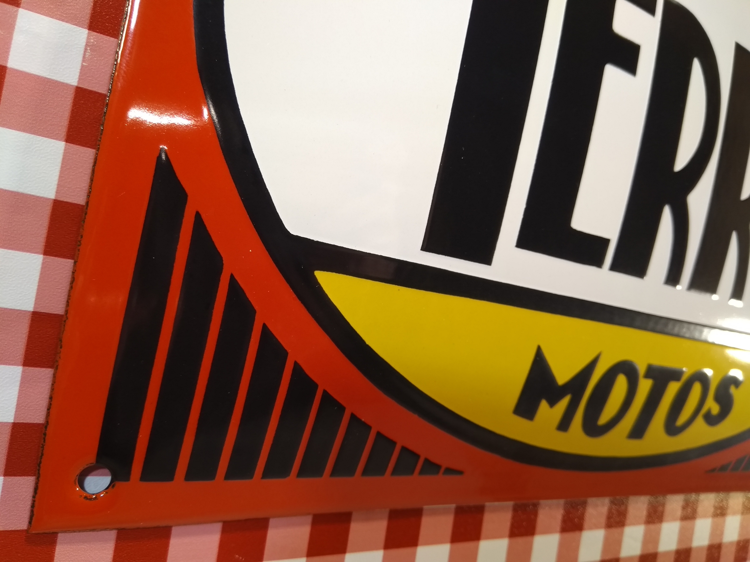 plaque émaillée moto terrot déco rétro vintage