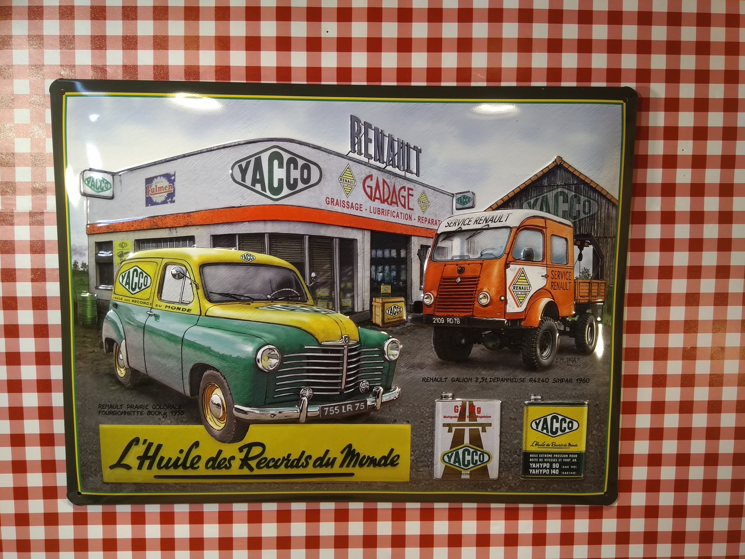 plaque métal déco yacco