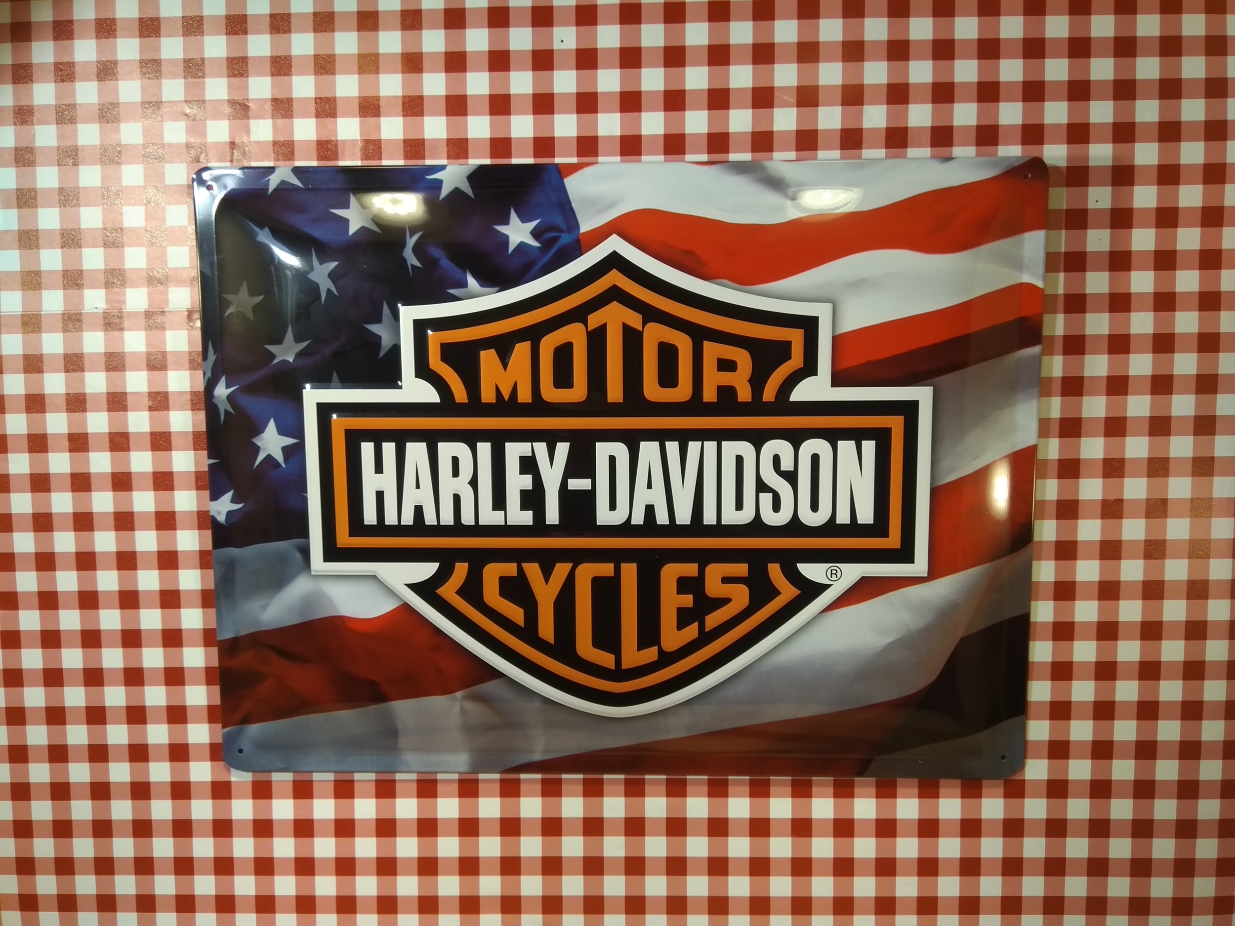 plaque métal déco publicitaire harley davidson rétro vintage