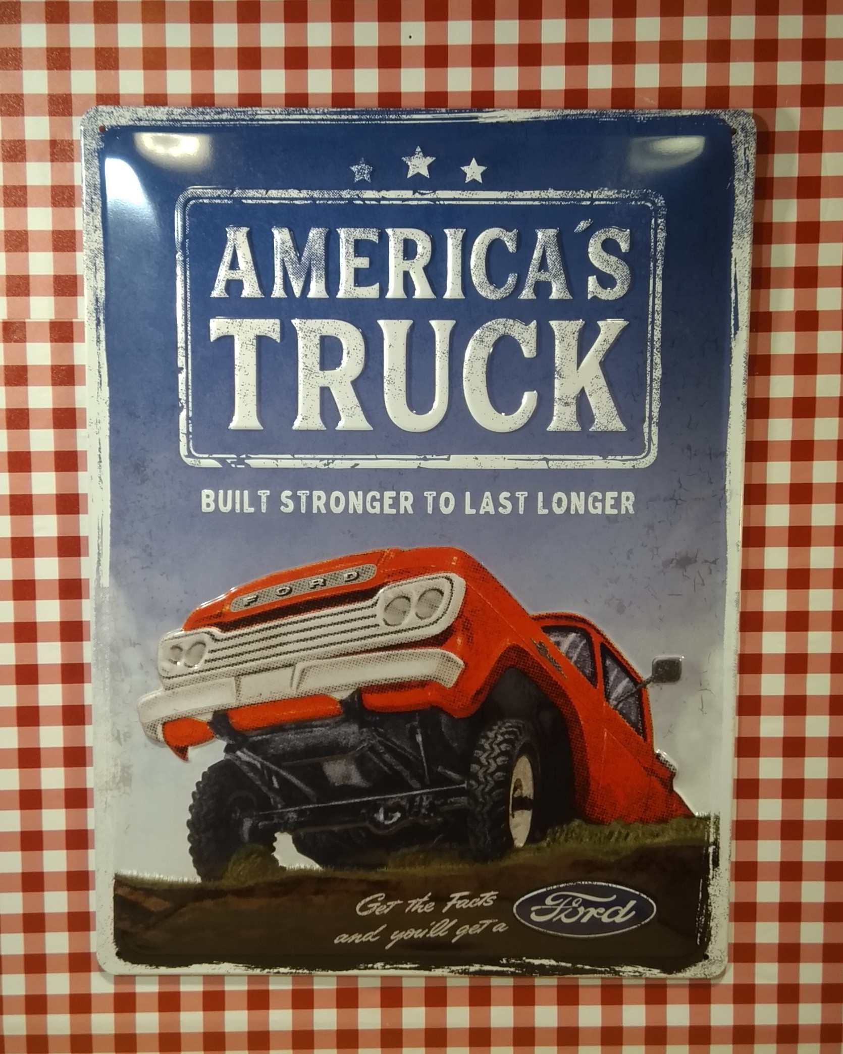 plaque métal déco ford truck rétro vintage