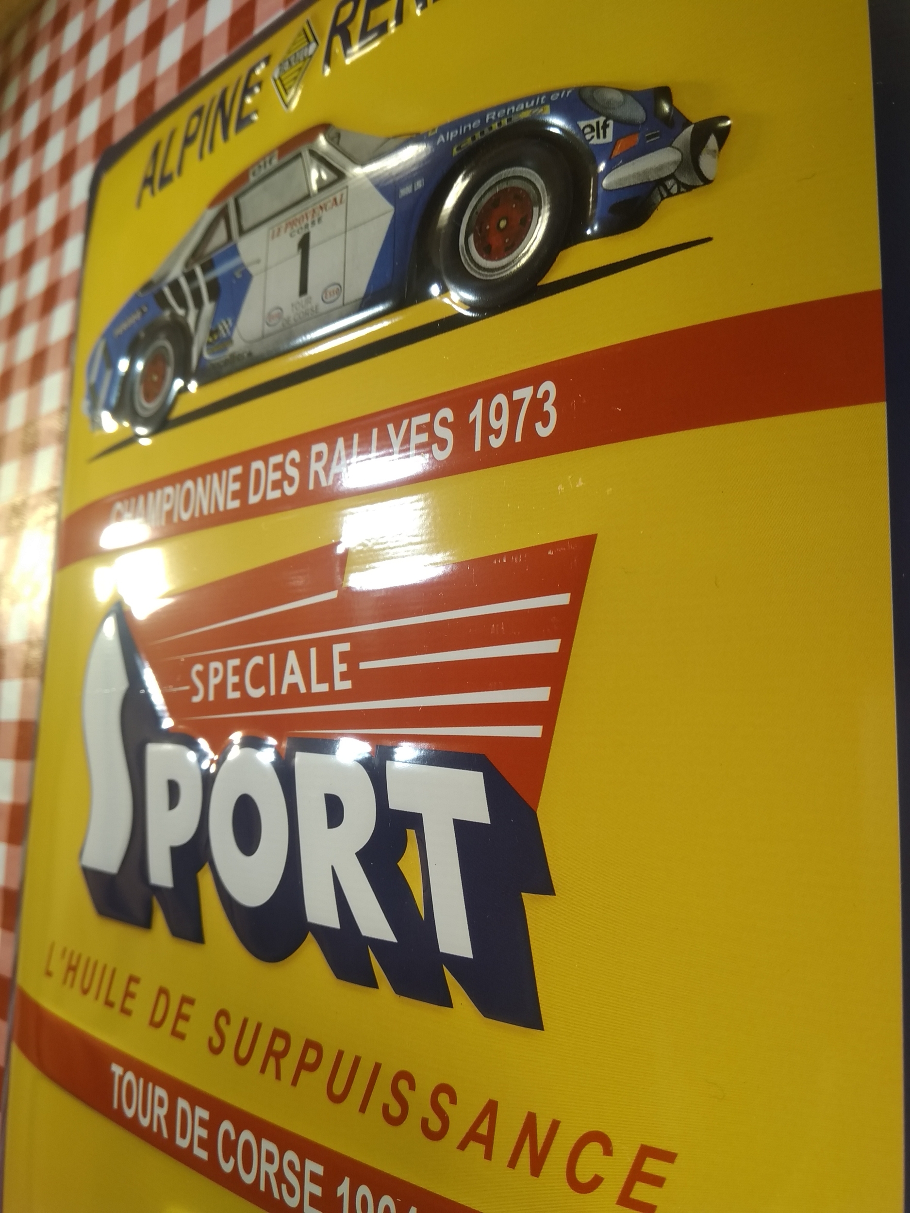 plaque métal déco rétro vintage renault sport