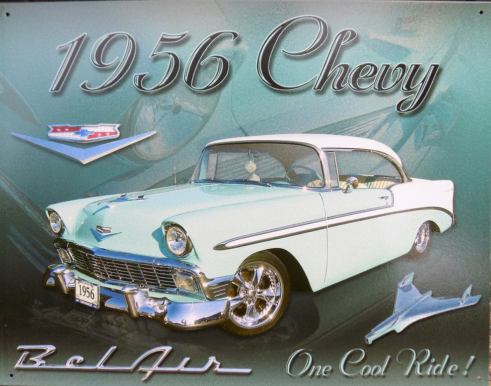 Plaque Chevrolet BEL AIR 1956