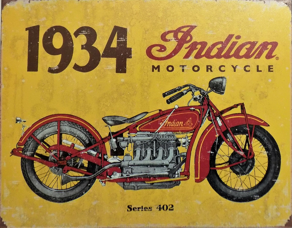 Plaque Indian serie 402 1934