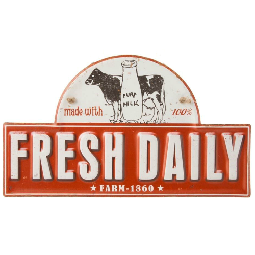 Plaque vintage fresh Milk