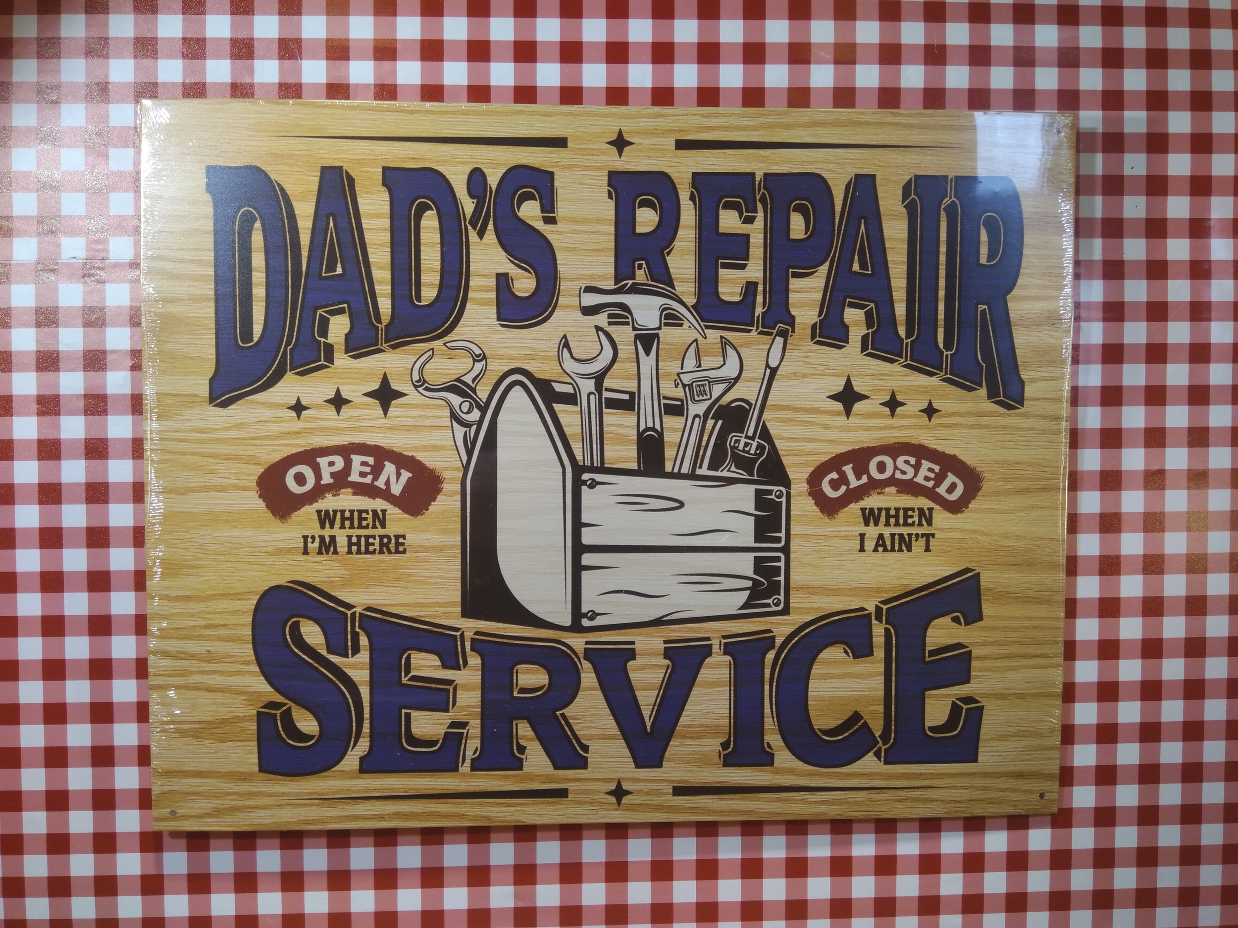 plaque métal déco dads garage rétro vintage