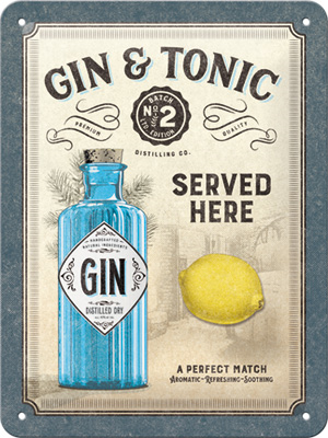Plaque Gin Tonic 15x20