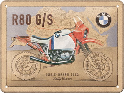 Plaque moto Bmw R80 Paris-Dakar