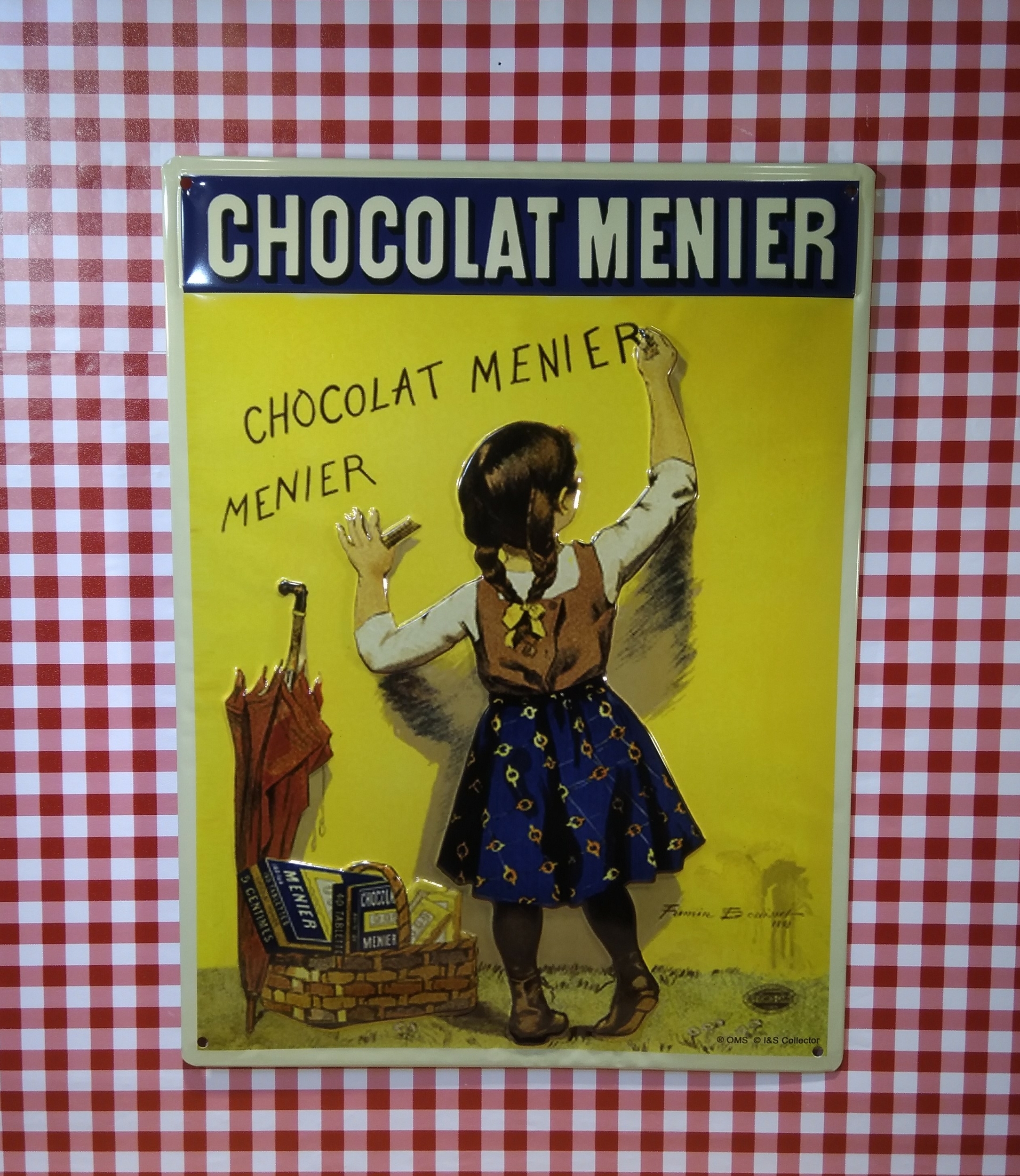 plaque métal déco publicitaire chocolat menier