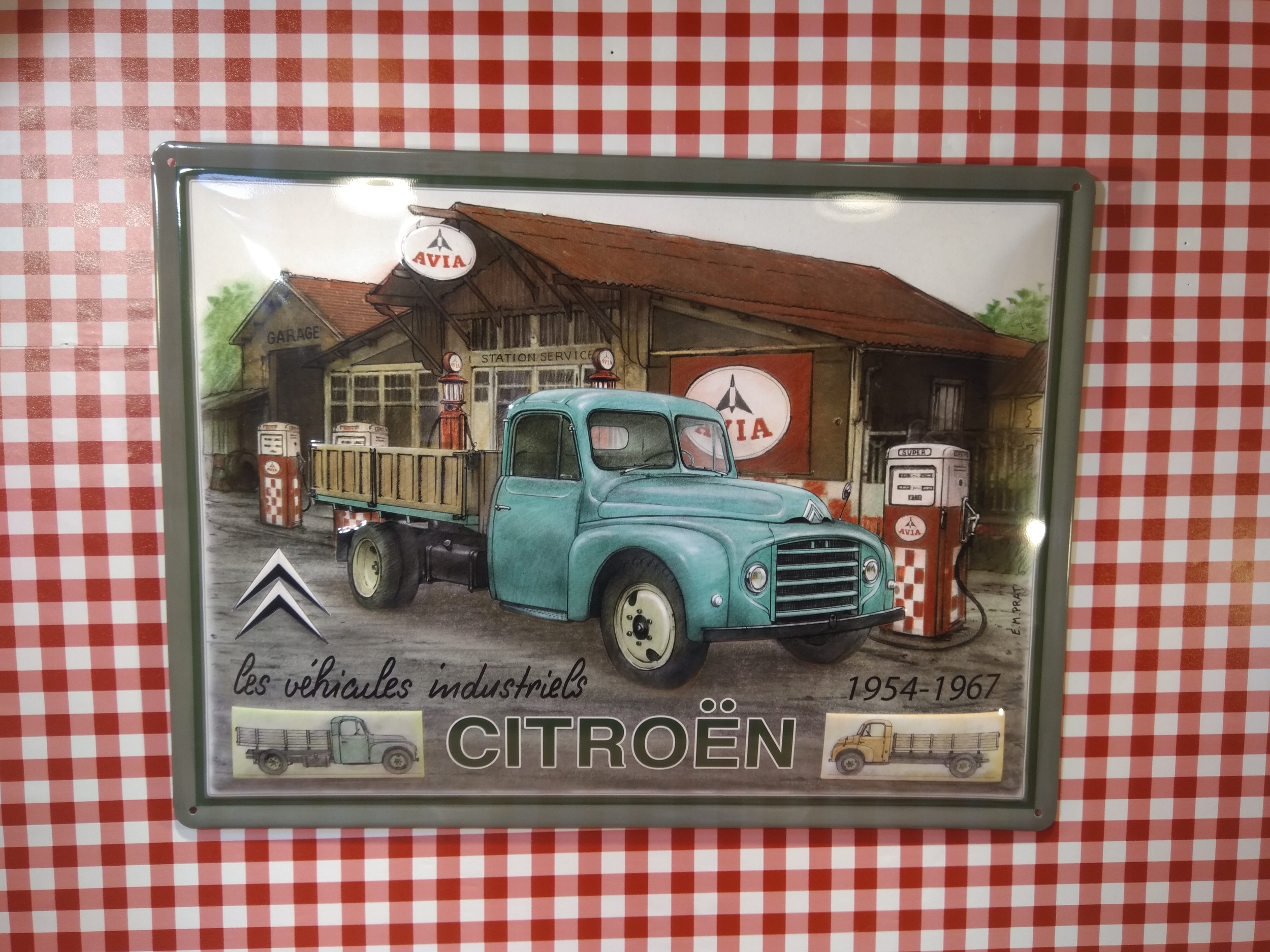 plaque métal citroen u23 vintage