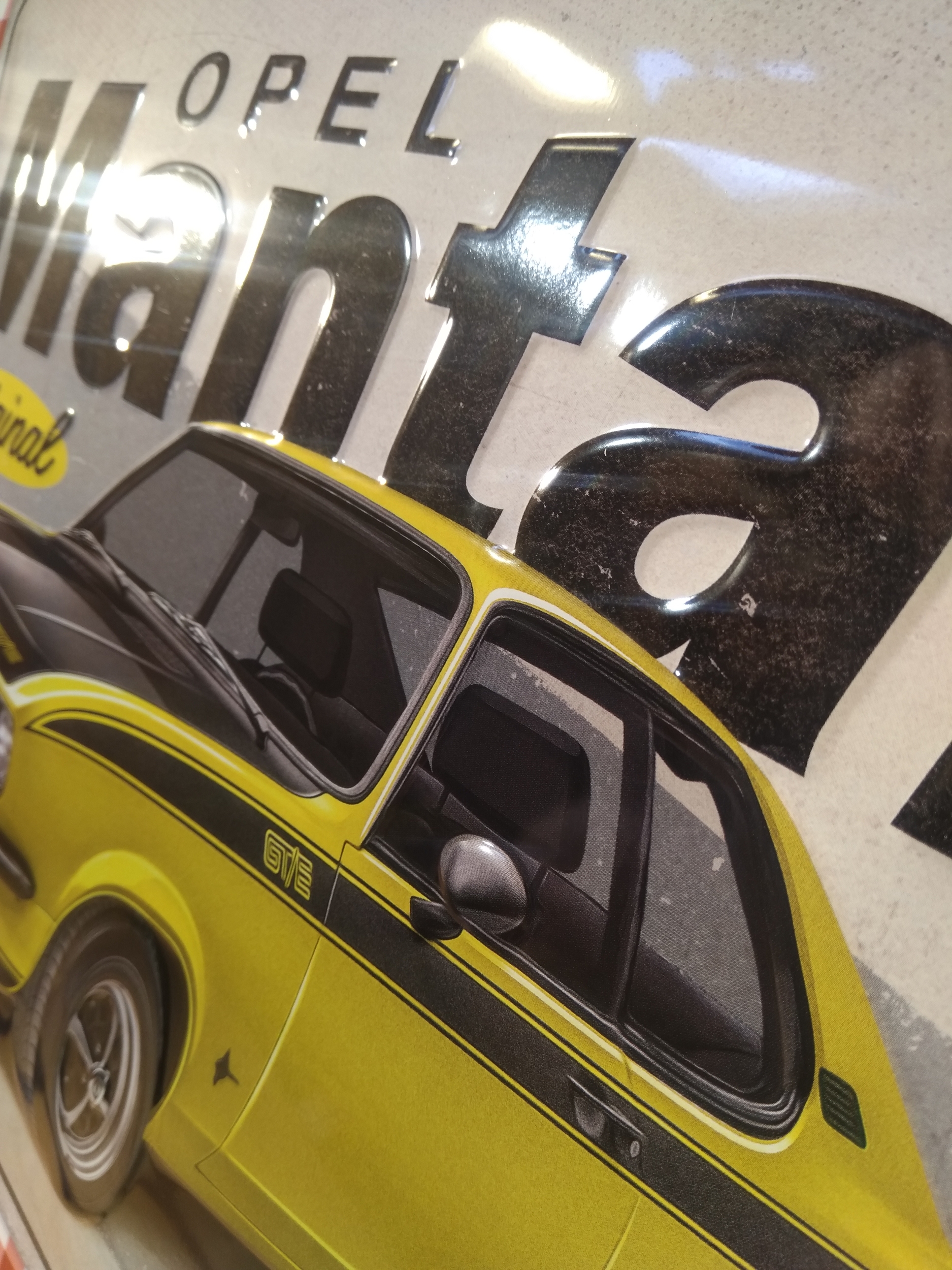 plaque métal deco opel manta rétro vintage
