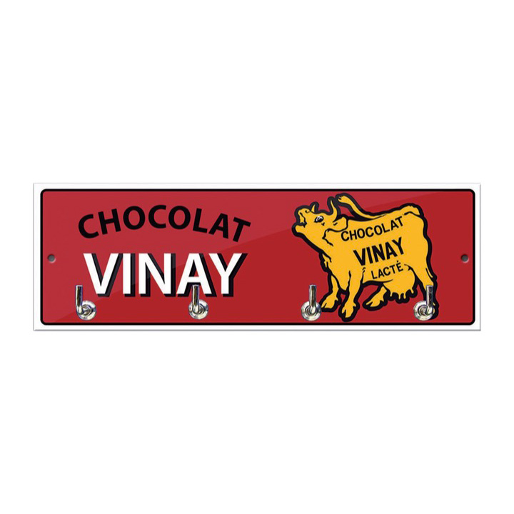 Accroche-clés émaillé Chocolat Vinay