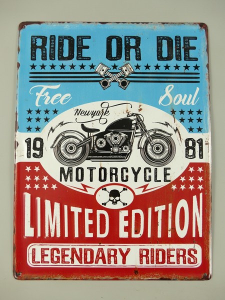 Plaque métal legendary riders