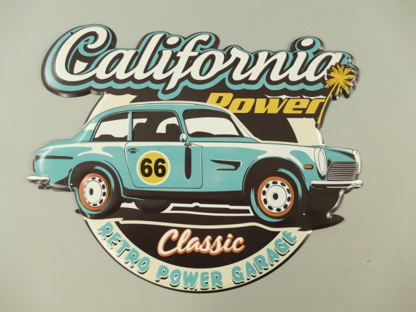 plaque-metal-california-power-classic-garage