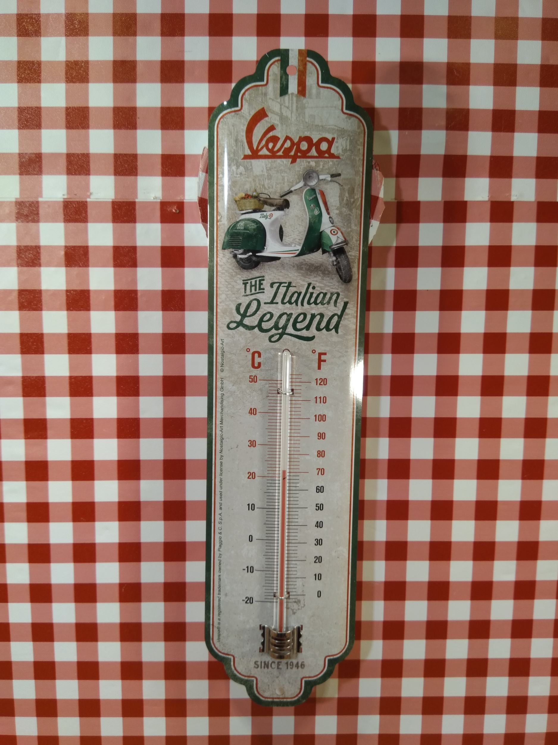 thermomètre publicitaire vintage scooter vespa