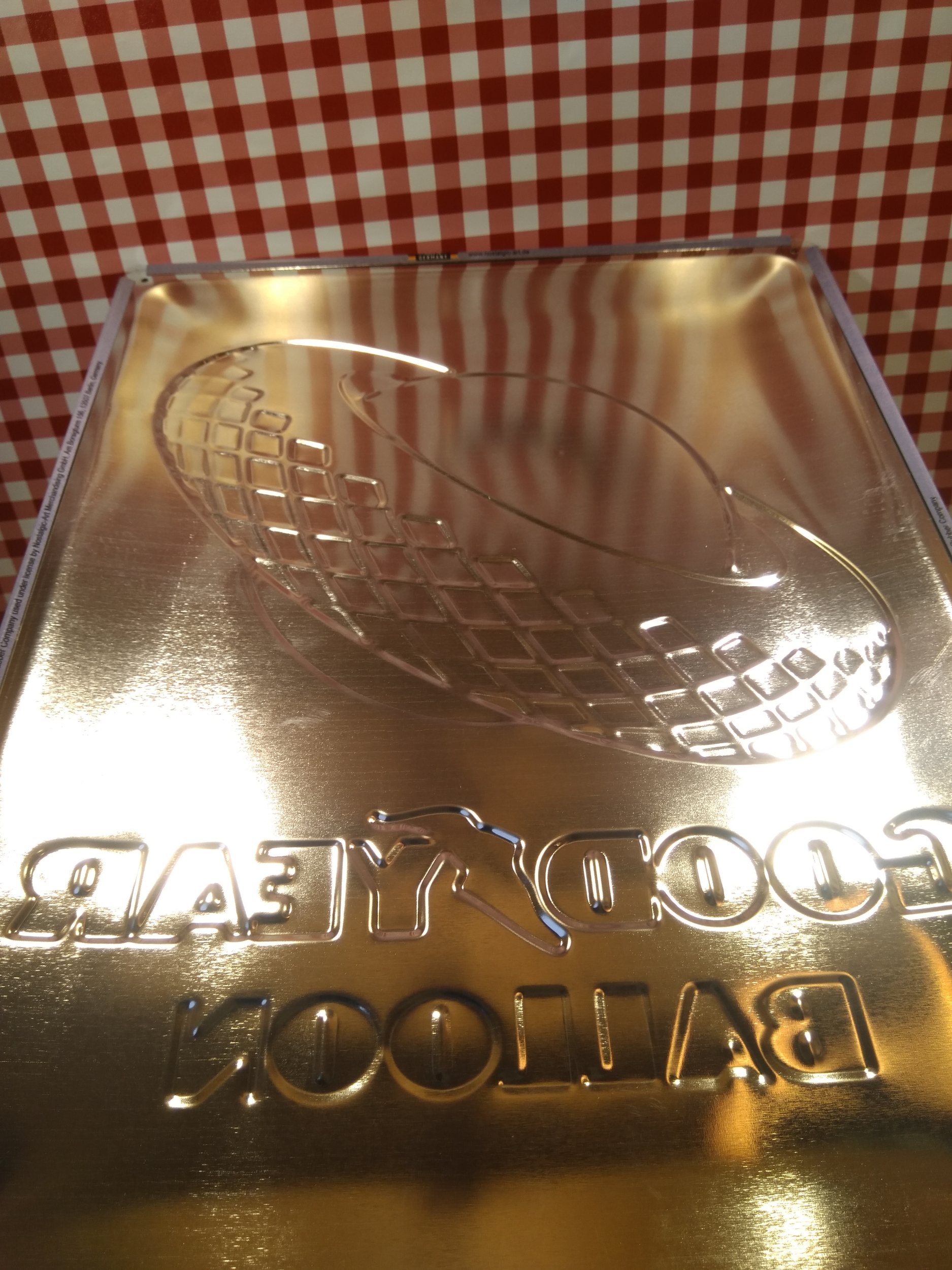 plaque rétro vintage goodyear
