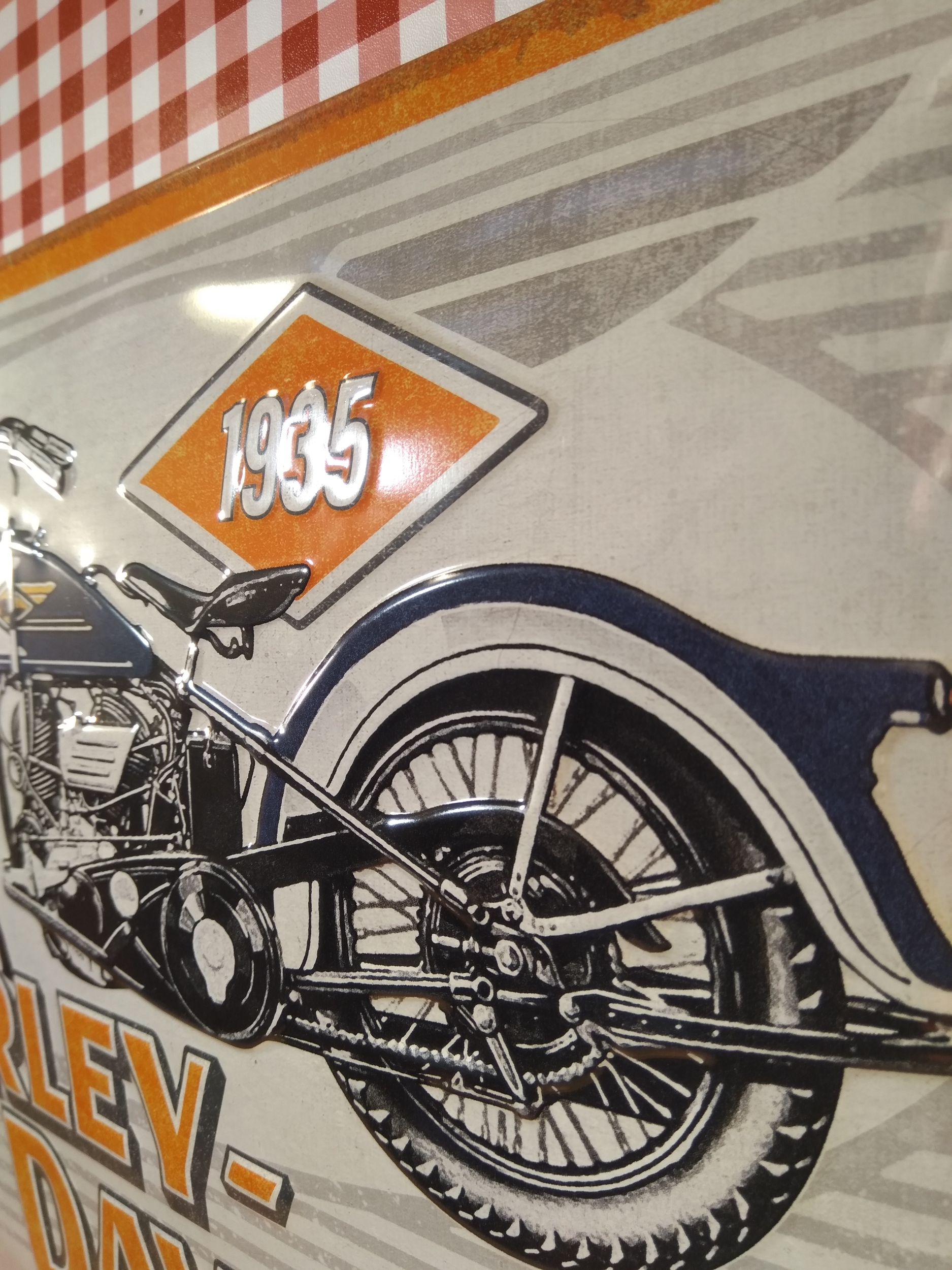 Plaque Vintage, Harley-Davidson – Motorcycles 1935 – Idée De