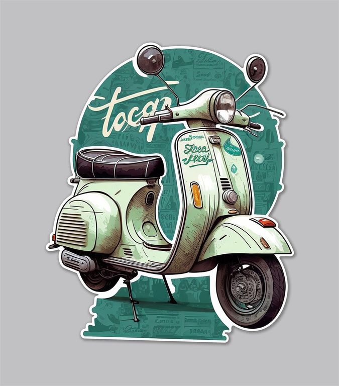 Plaque scooter italien vintage