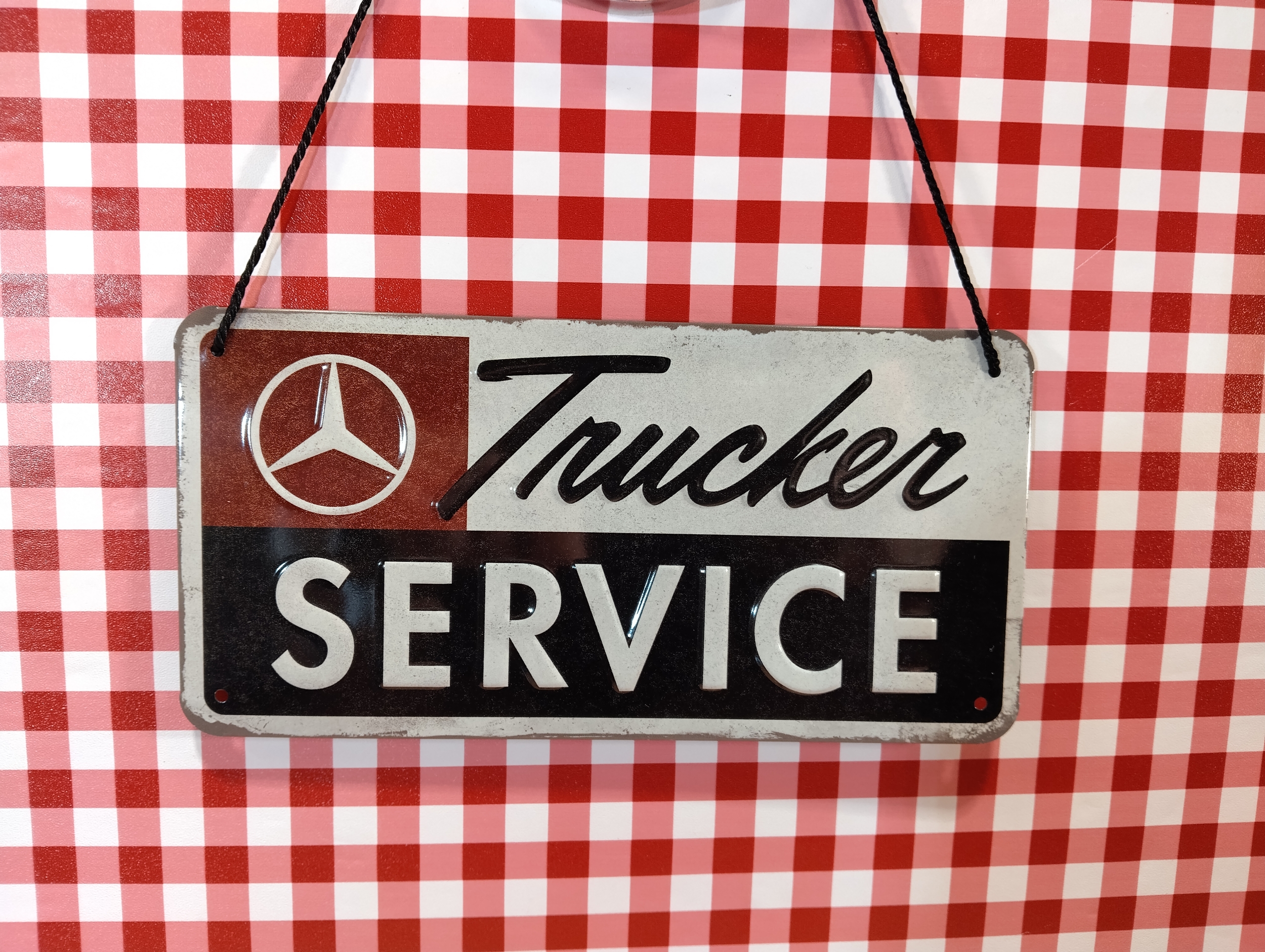 plaque à suspendre mercedes trucker service