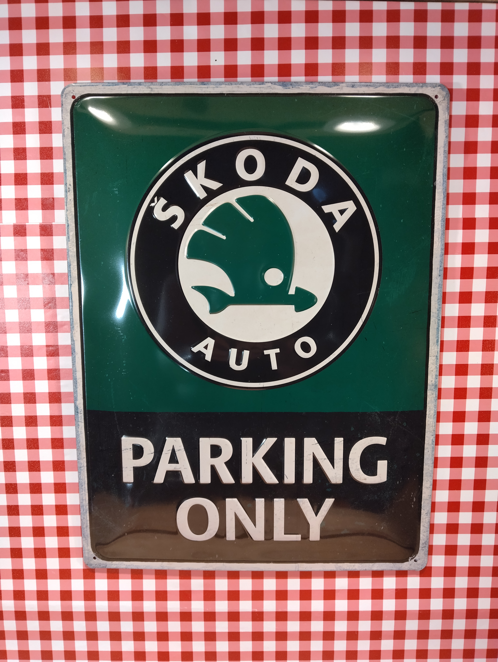 plaque déco publicitaire skoda