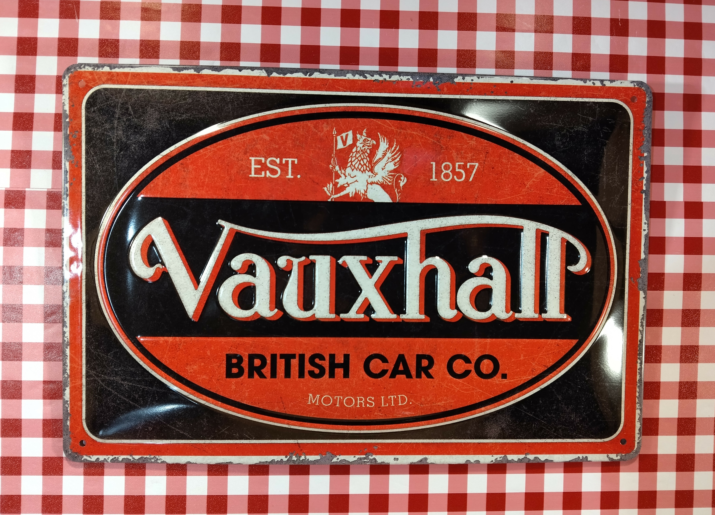 plaque publicitaire déco vauxhall