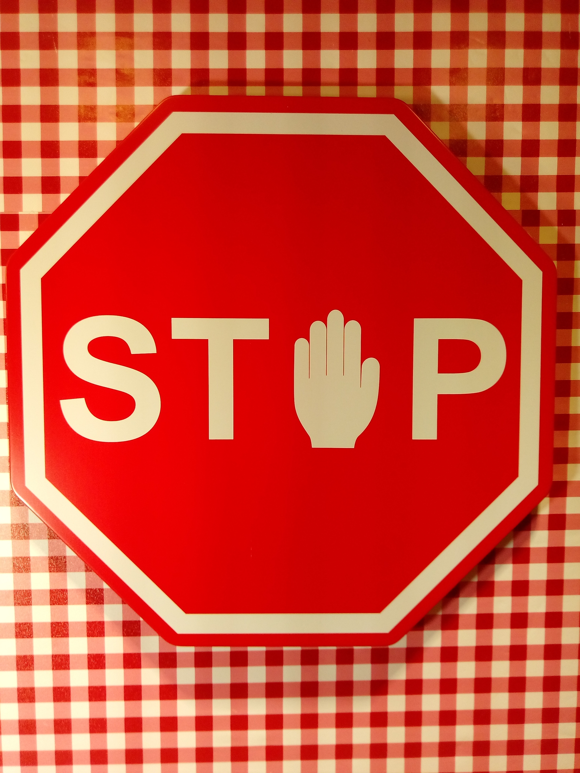 plaque métal déco stop
