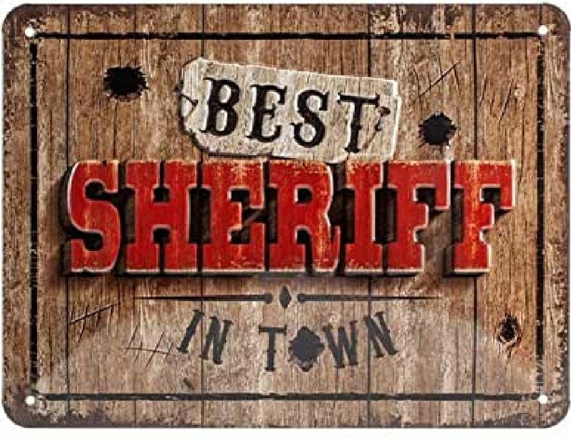 Plaque métal Best Sheriff in town