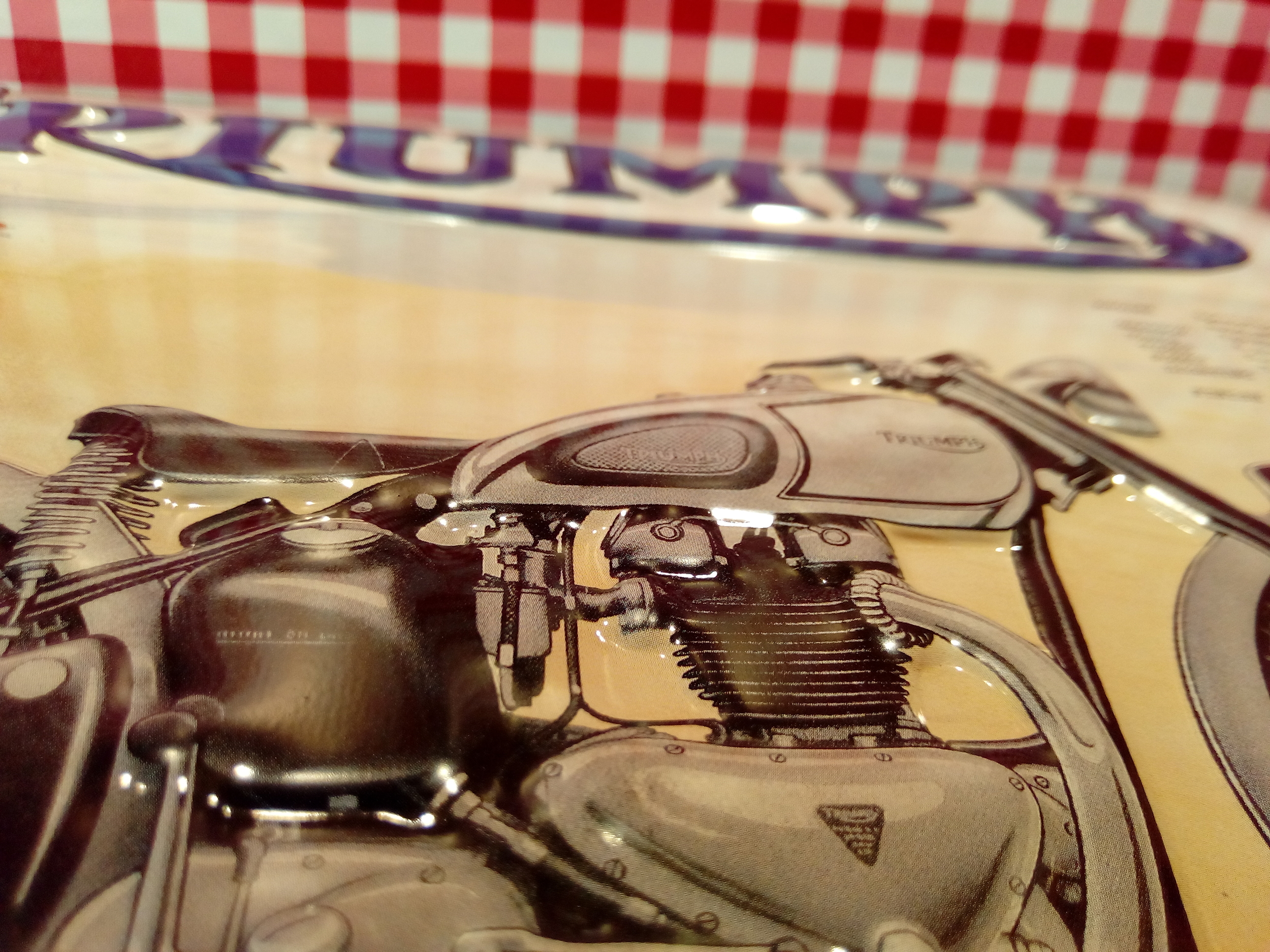 plaque déco moto triumph
