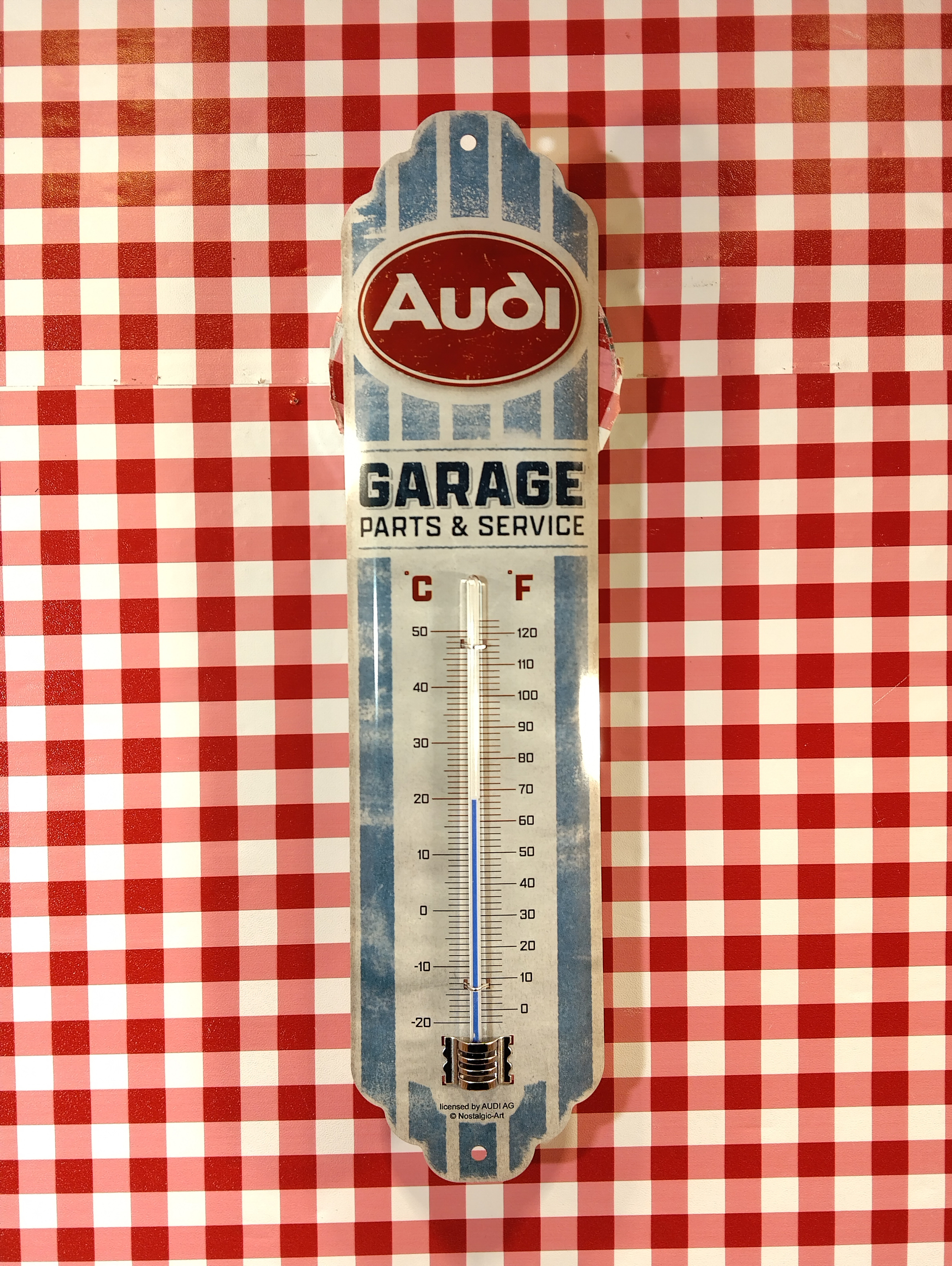 thermomètre publicitaire déco audi garage