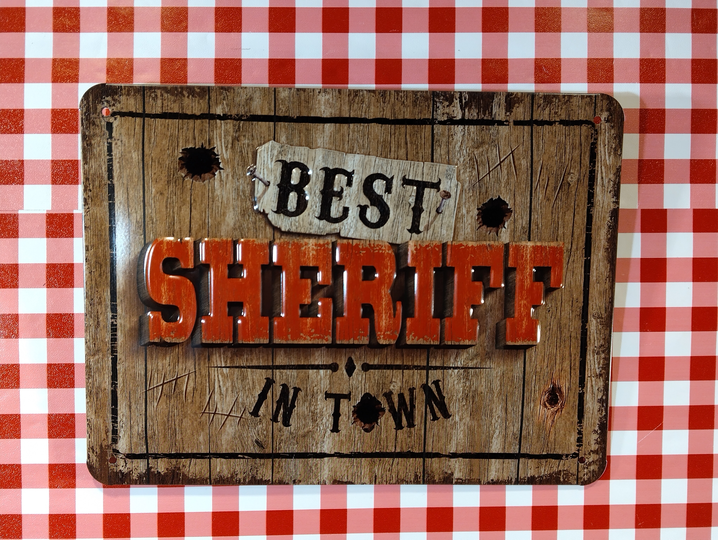 plaque déco vintage best sheriff
