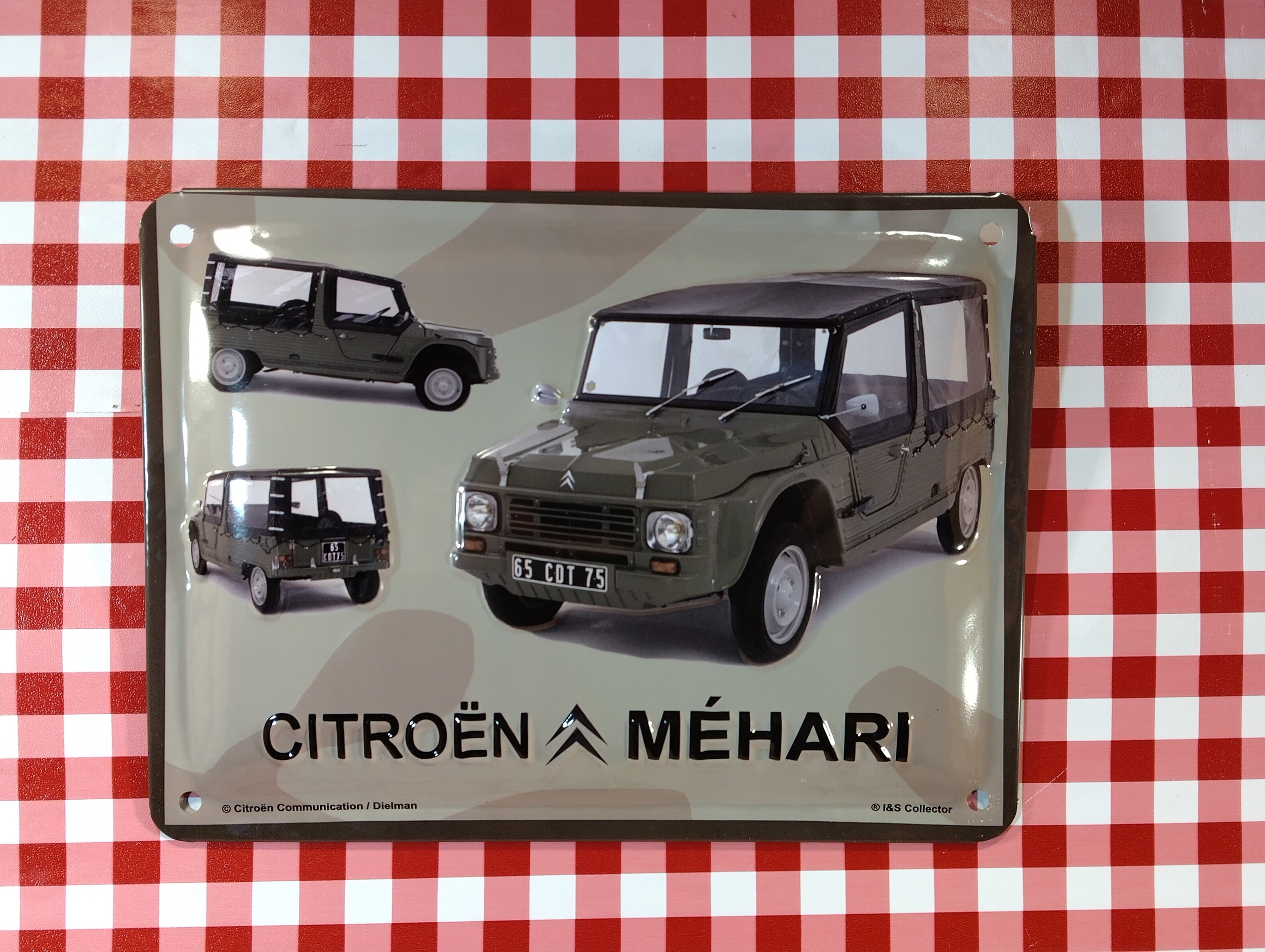 plaque déco citroen méhari rétro